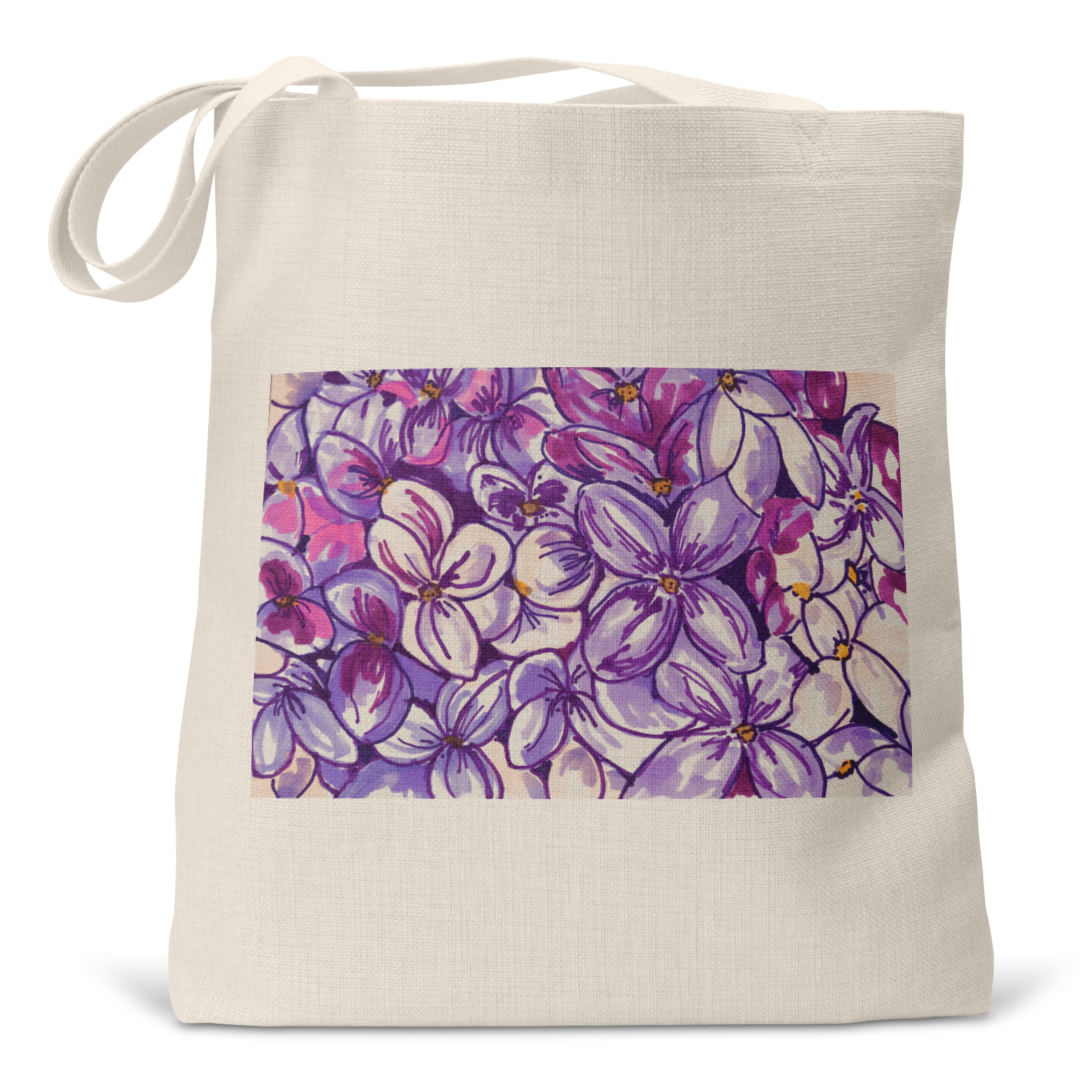 "Lots of Lilacs" - Linen Tote