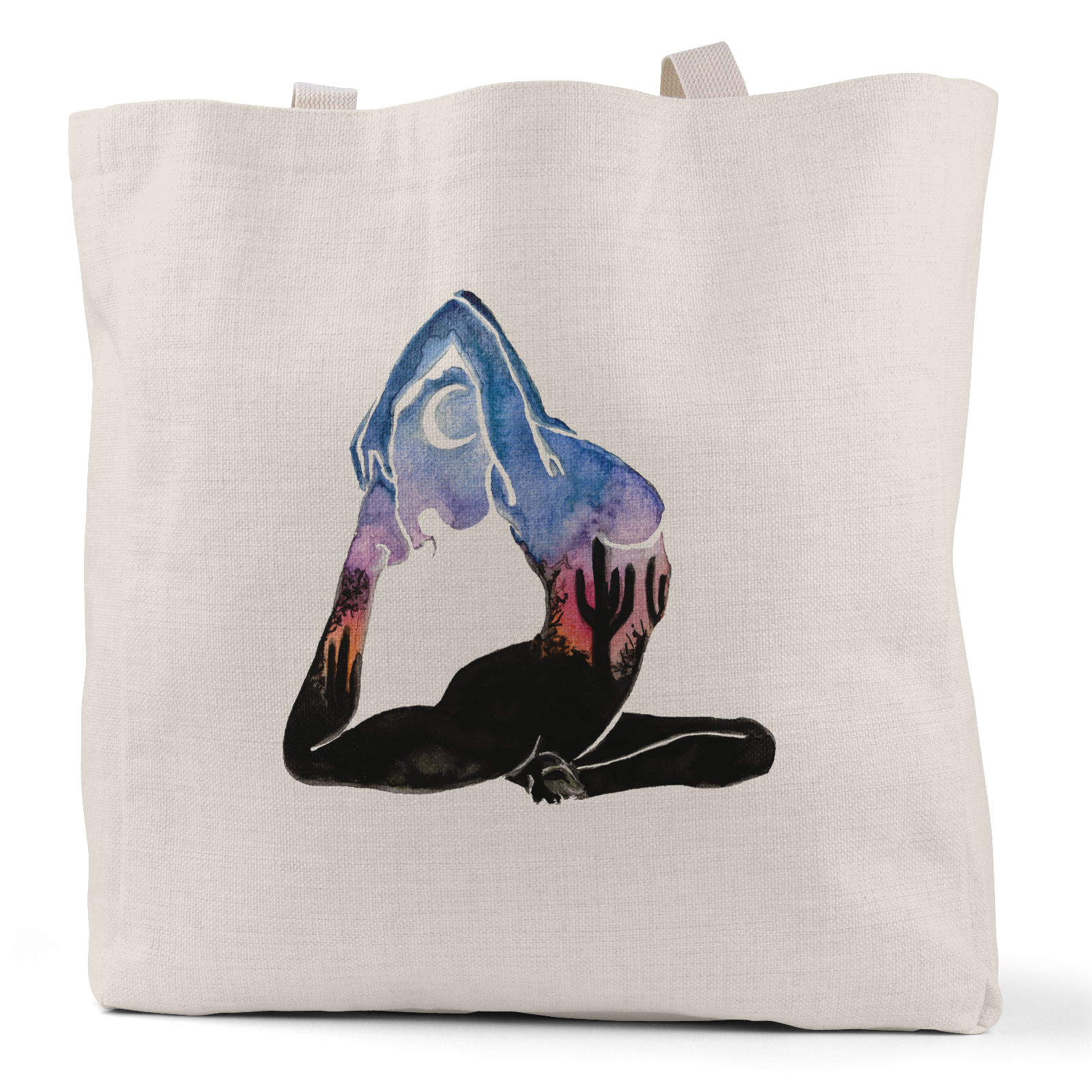 "Moon in Her Head, Cactus in Her Heart" (Duchess of the Desert) - Large Tote