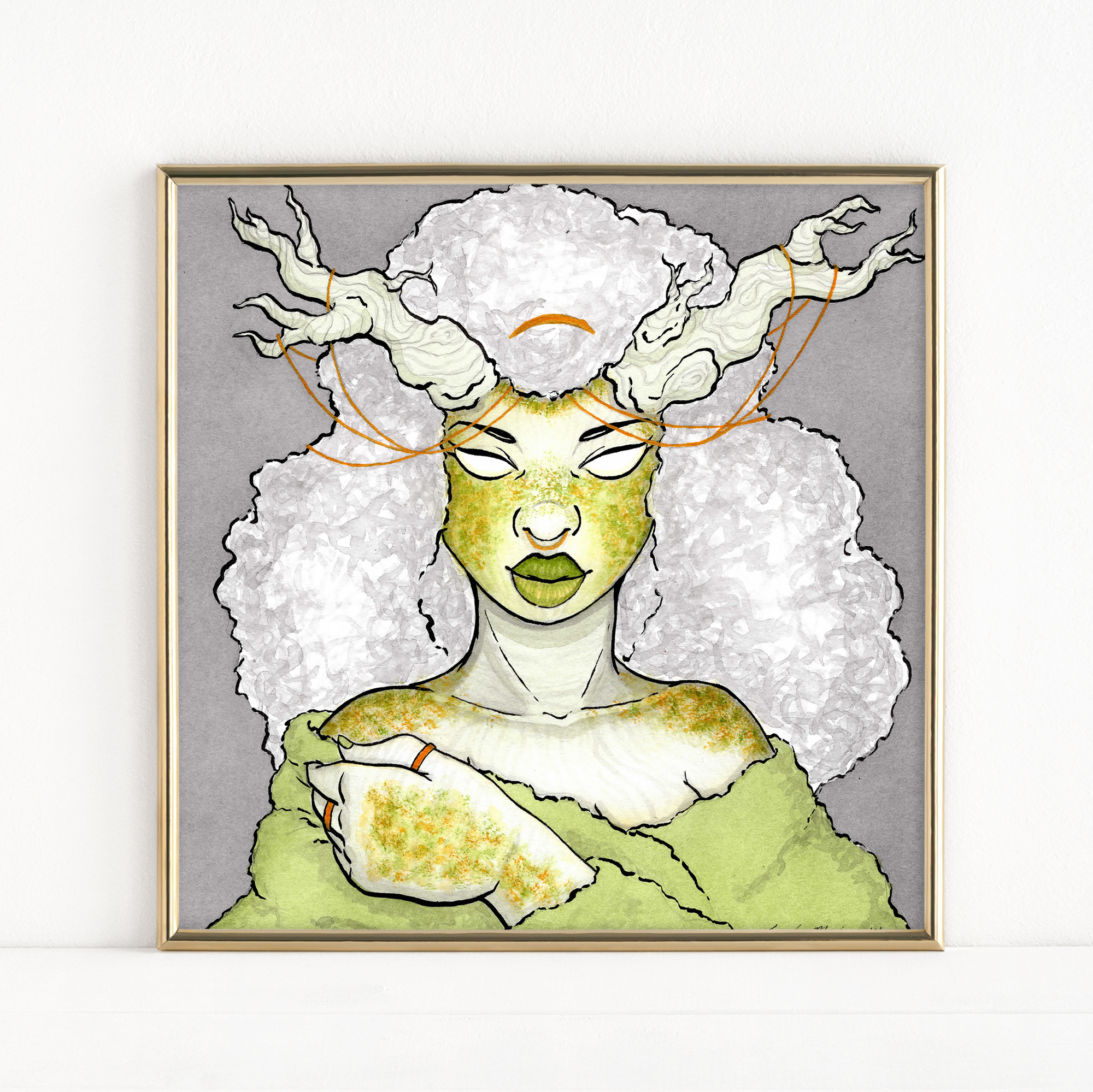 "Moss Maiden" - 8x8 Fine Art Print