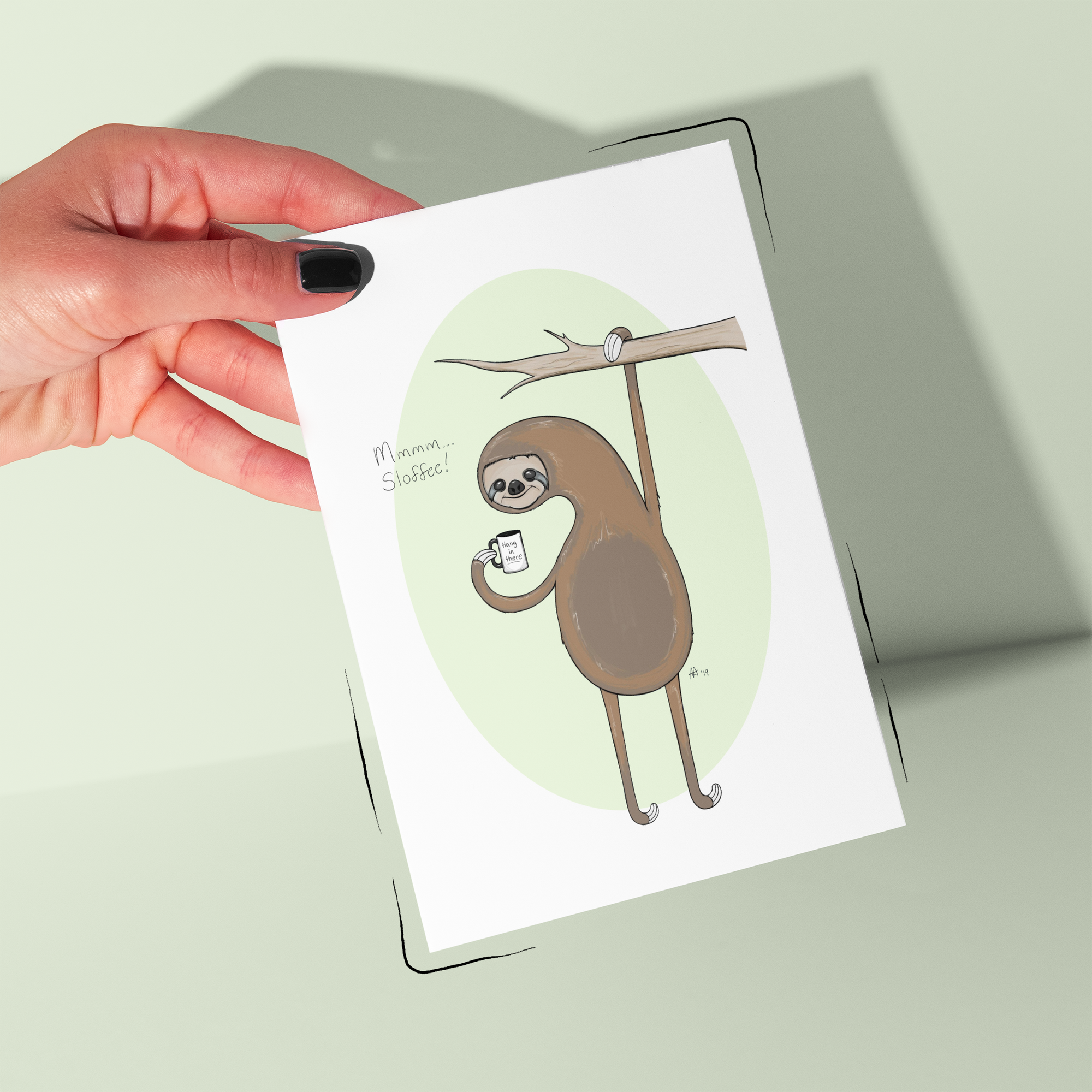 "Mmmm... Sloffee!" - Greeting Card / Small Print