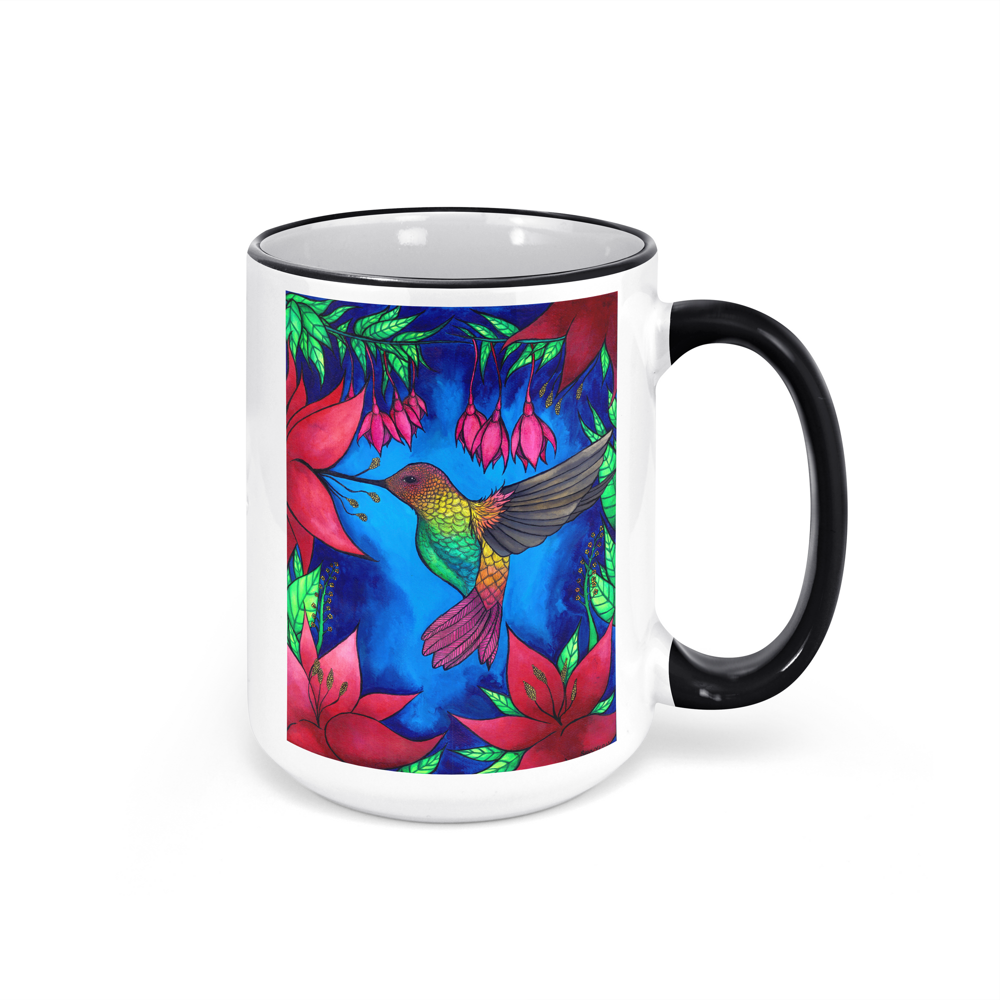"Isabelle's Hummingbird" - 15oz Coffee Mug