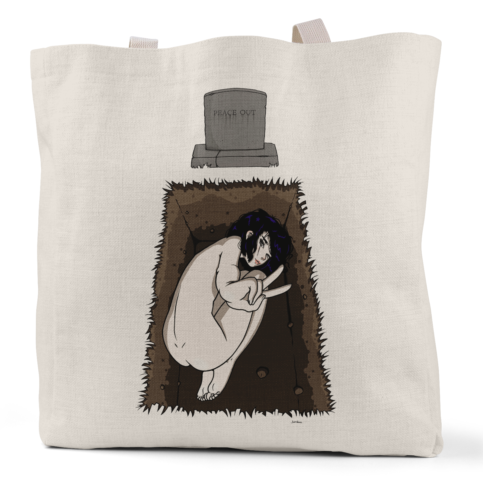 "Rest in Peace Out" - Small/Large Linen Tote