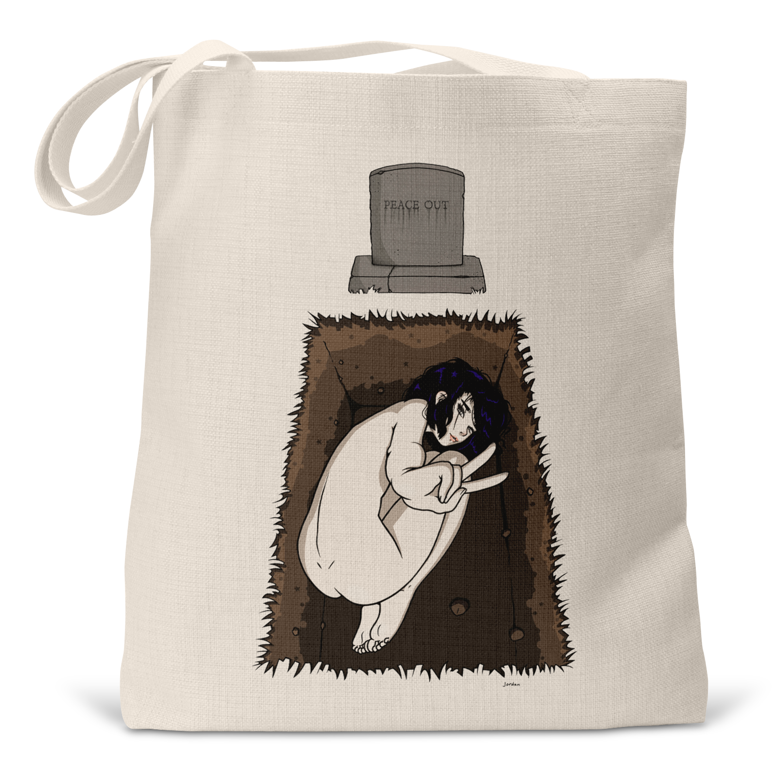 "Rest in Peace Out" - Small/Large Linen Tote