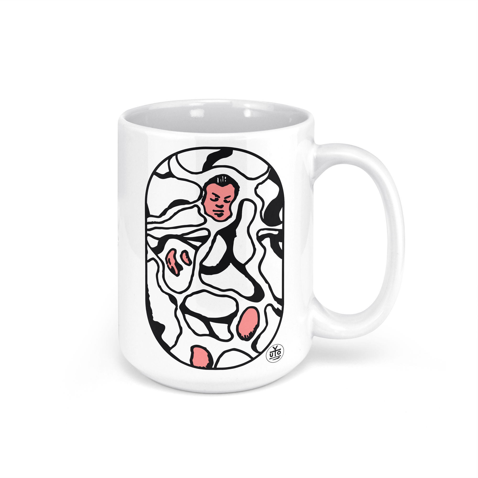 "Rivulets" (Red) - 15oz Coffee Mug