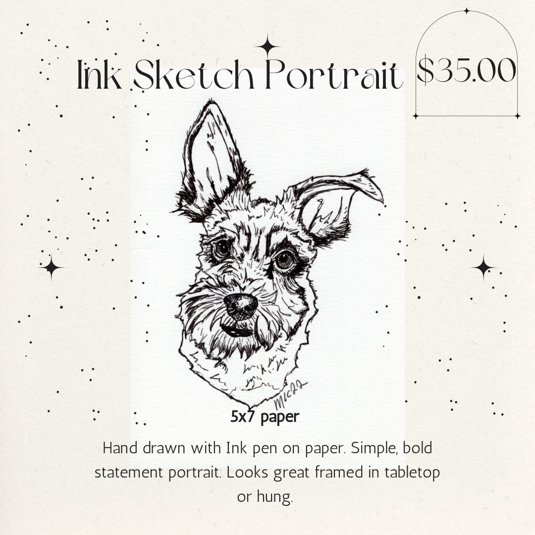 Ink Sketch Pet Portrait