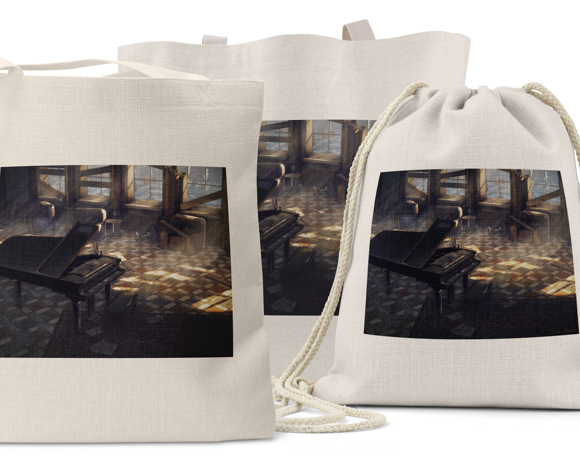 "Abandoned Ballroom" - Linen Tote