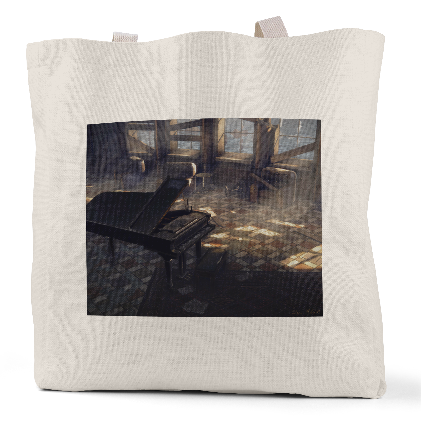 "Abandoned Ballroom" - Linen Tote