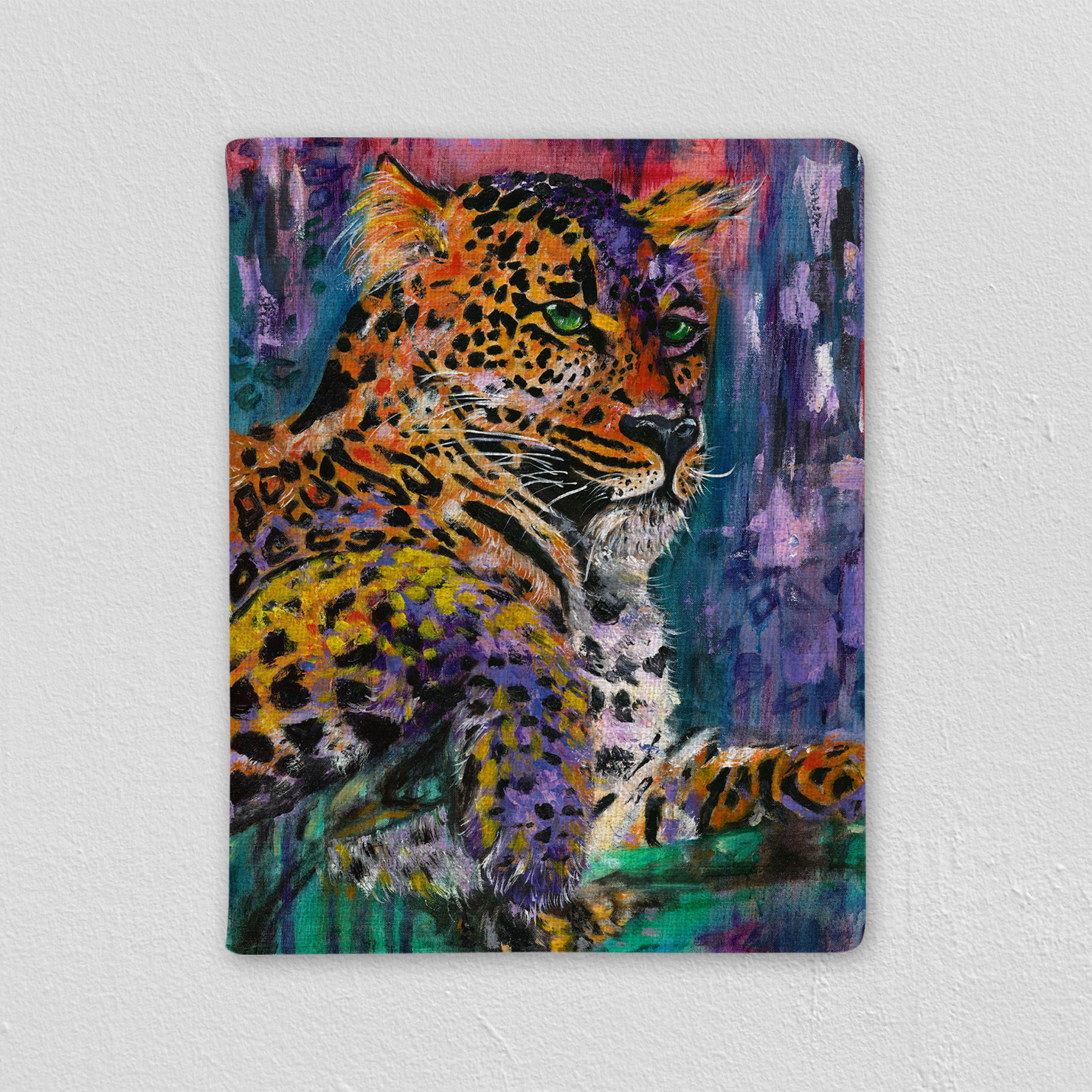 "Ava the Royal Leopard" - Linen Notebook