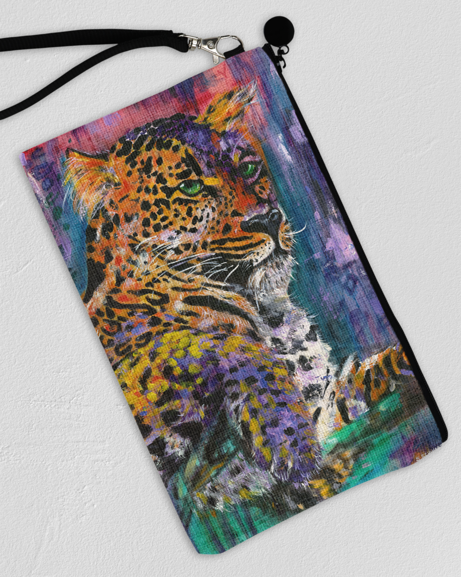 "Ava the Royal Leopard" - Linen Hand Bag