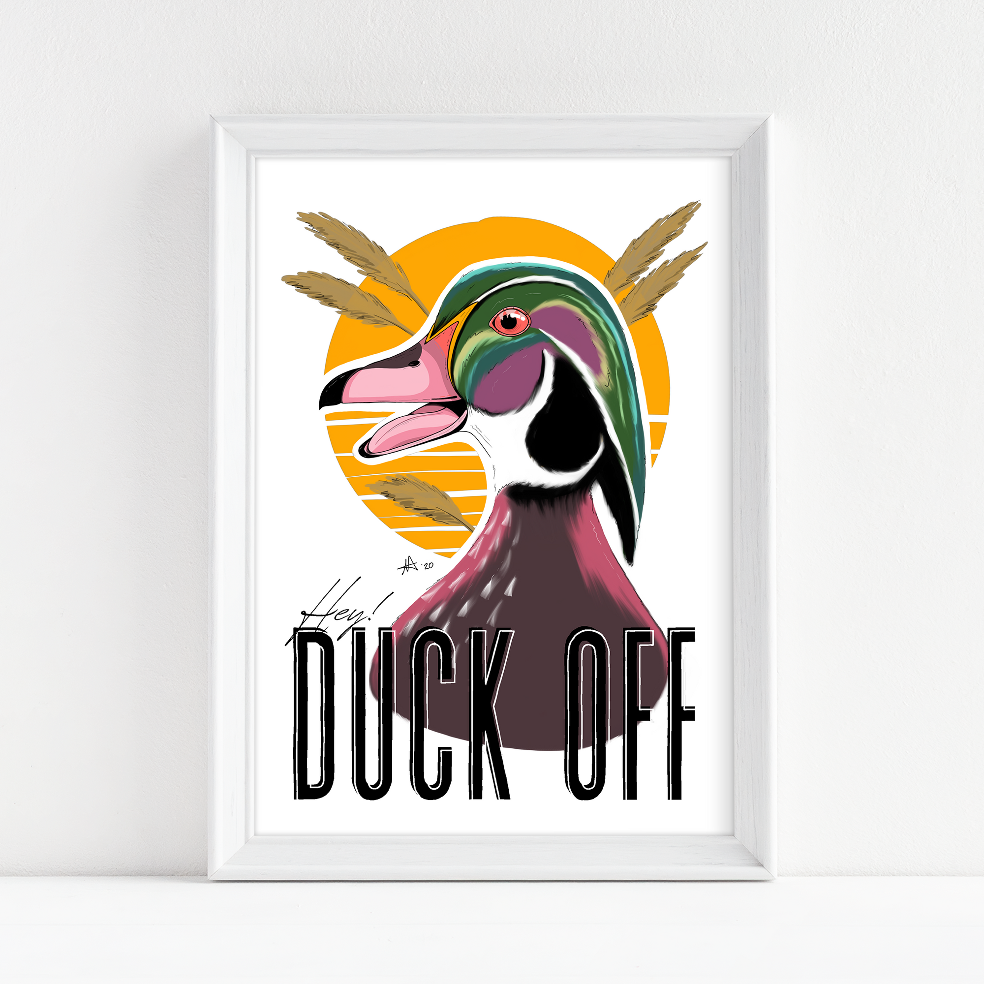 "Hey, DUCK OFF" - Fine Art Print
