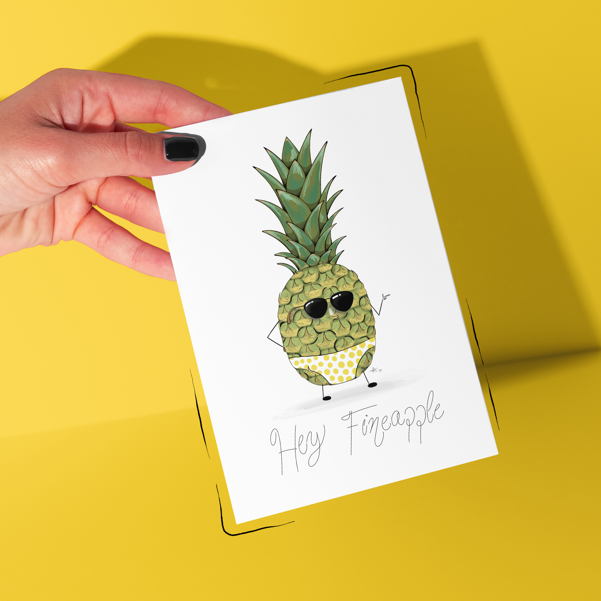 "Hey Fineapple" - Greeting Card / Small Print