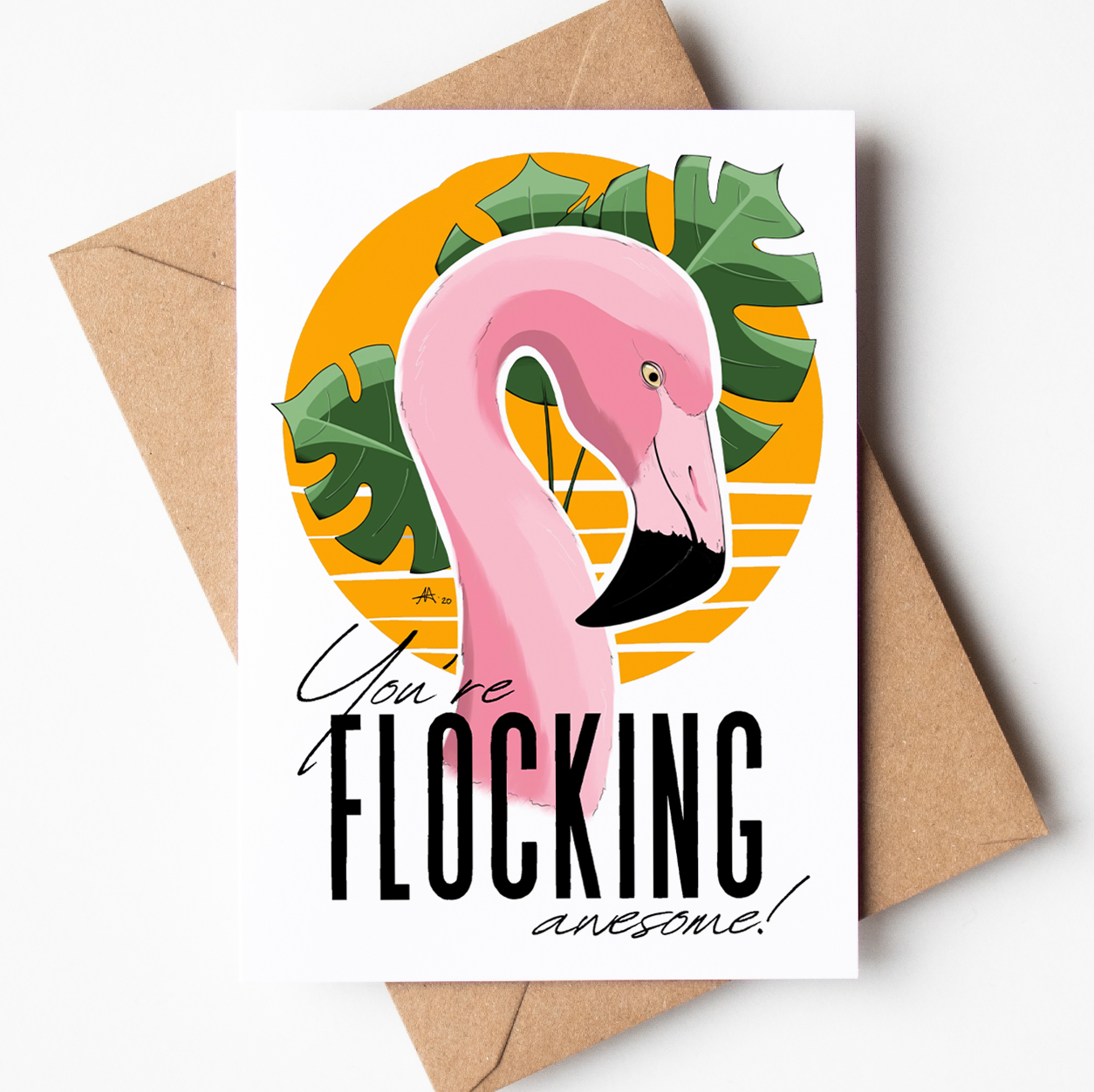 "You're FLOCKING awesome!" - Greeting Card