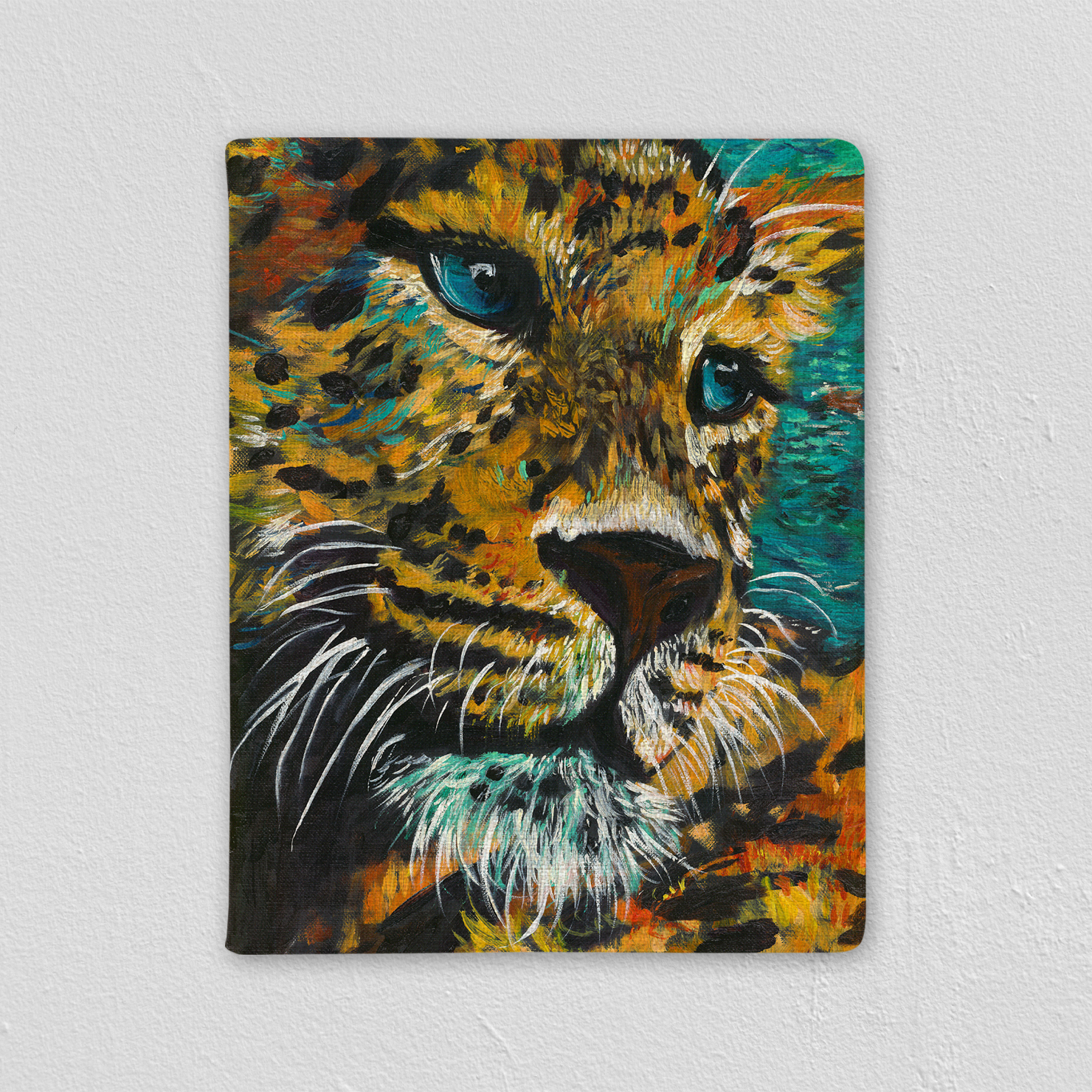 "Lilyana the Leopard" - Linen Notebook