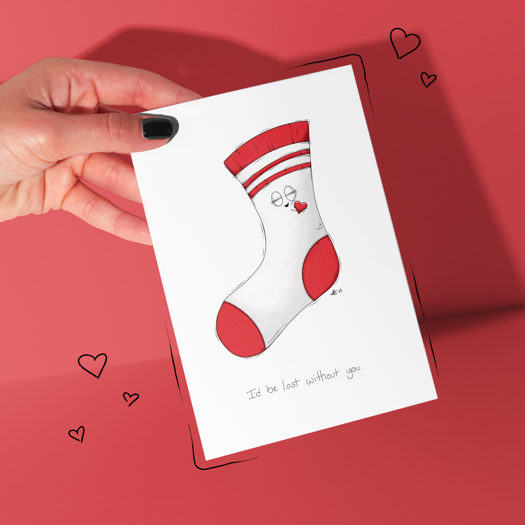 "I'd be lost without you." - Greeting Card / Small Print