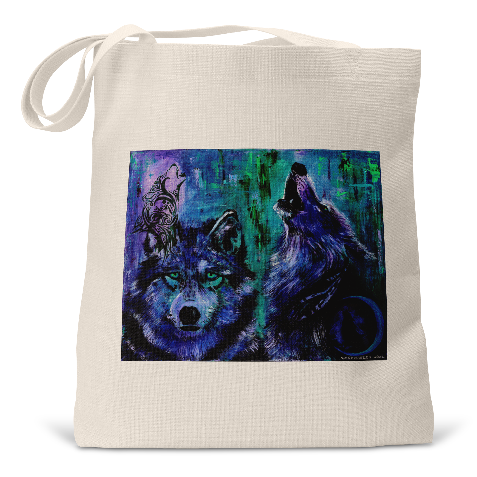 "Majestic Wolves" - Small Tote