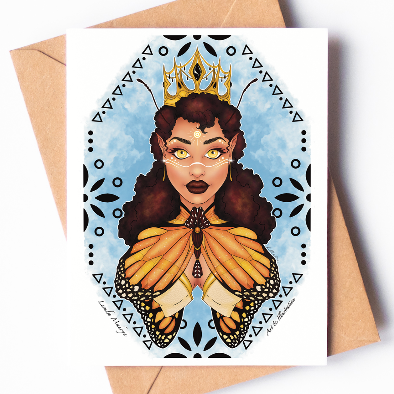 "Monarch's Intuition" - Greeting Card