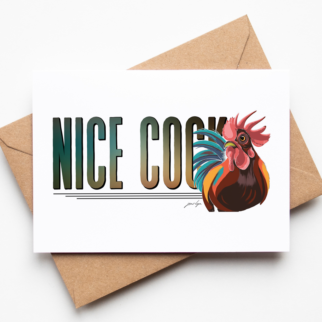 "NICE COCK" - Greeting Card