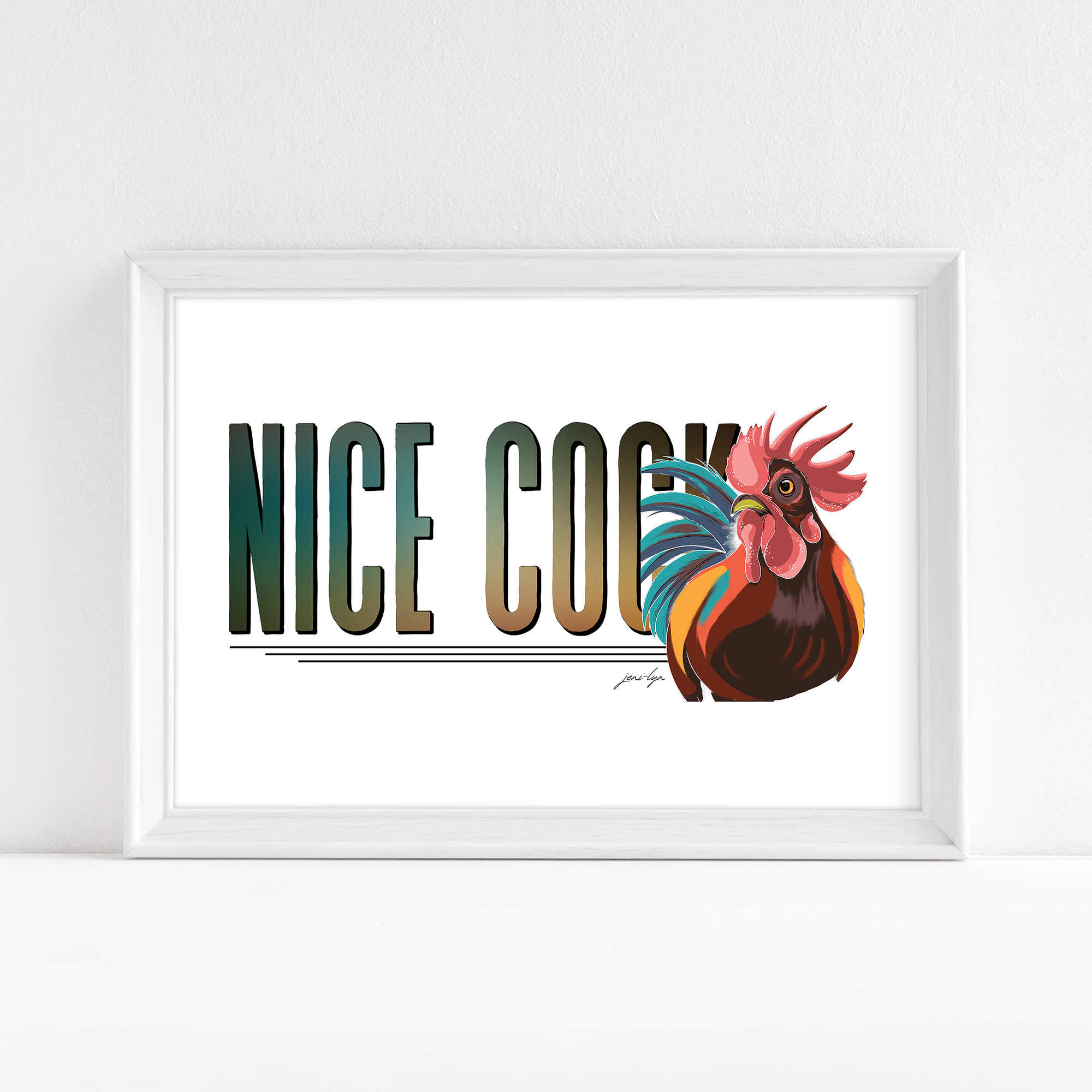 "NICE COCK" (Minimal Version) - Fine Art Print