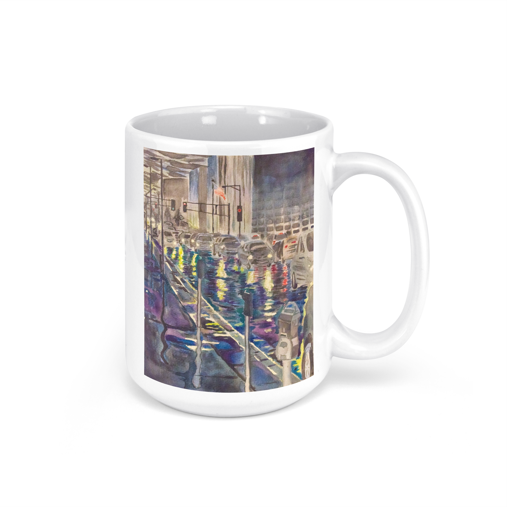 "Rainy Streets" - 15oz Coffee Mug