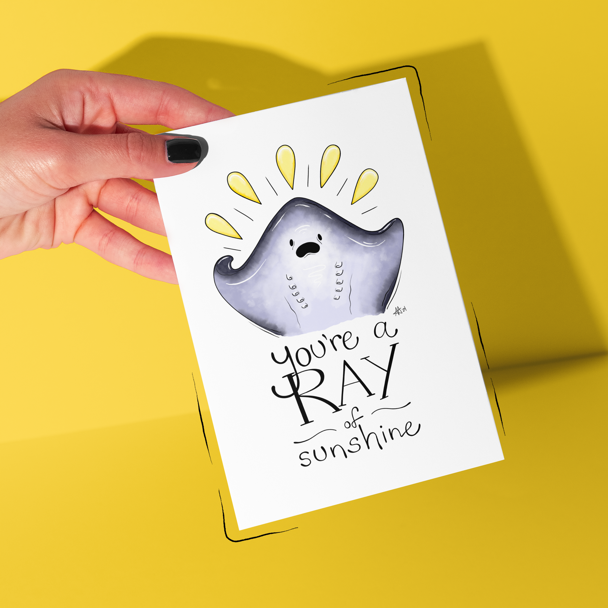 "You're a RAY of sunshine" - Greeting Card / Small Print