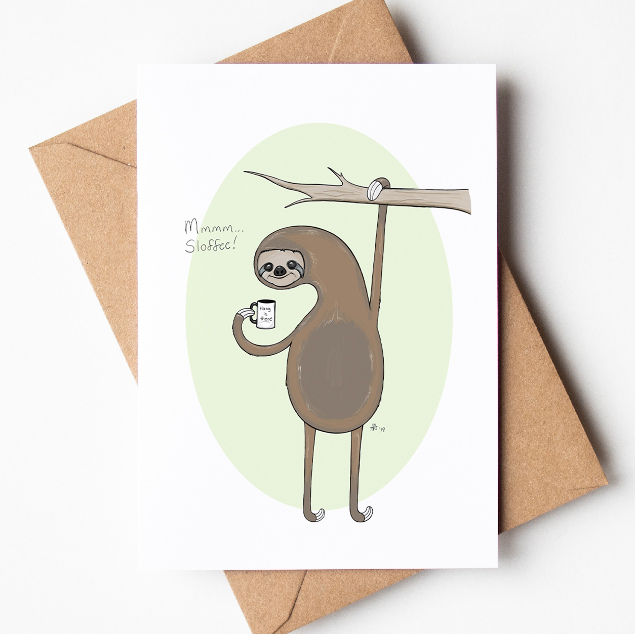 "Mmmm... Sloffee!" - Greeting Card / Small Print