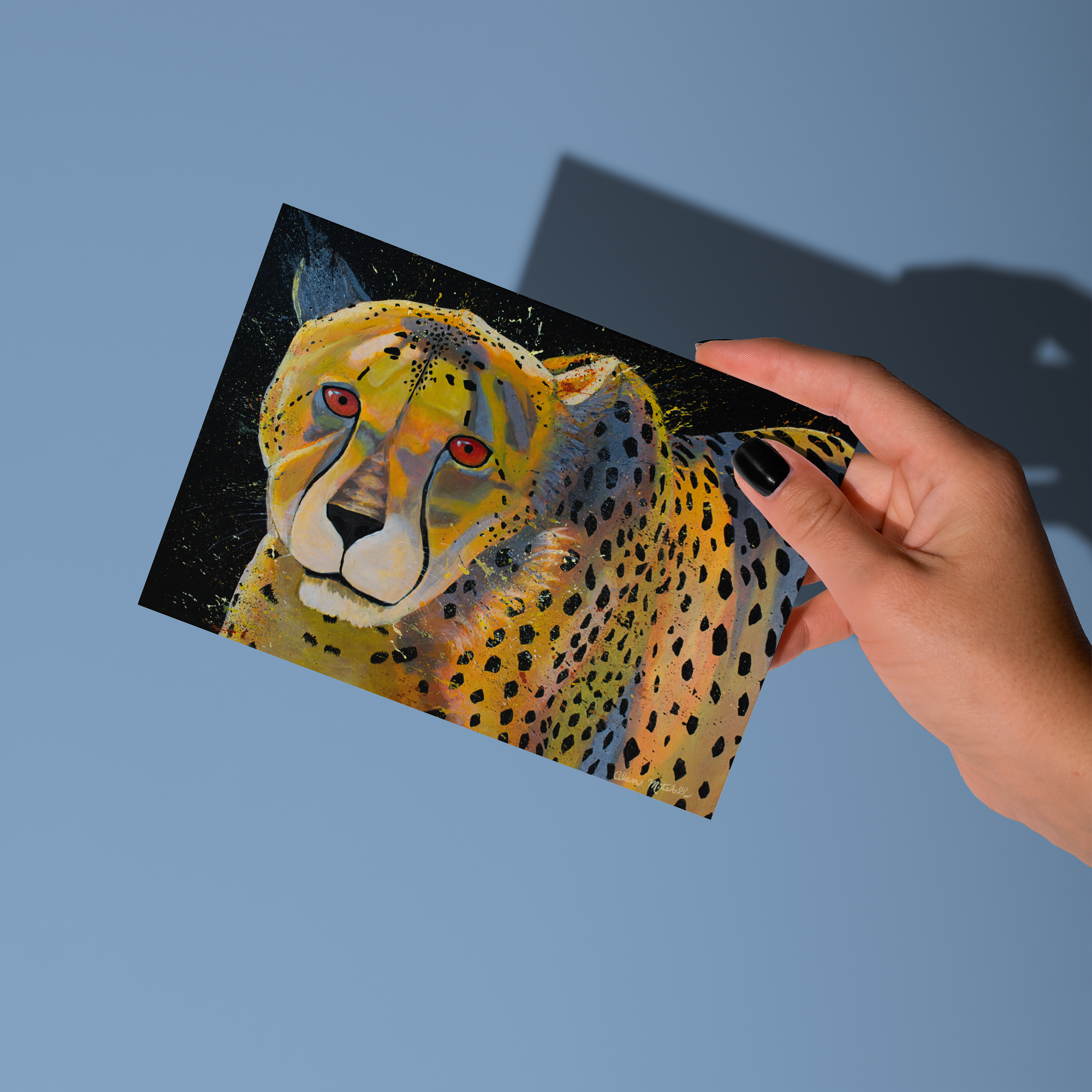 "Speedy Cheetah" - Greeting Card (Single or Pack)