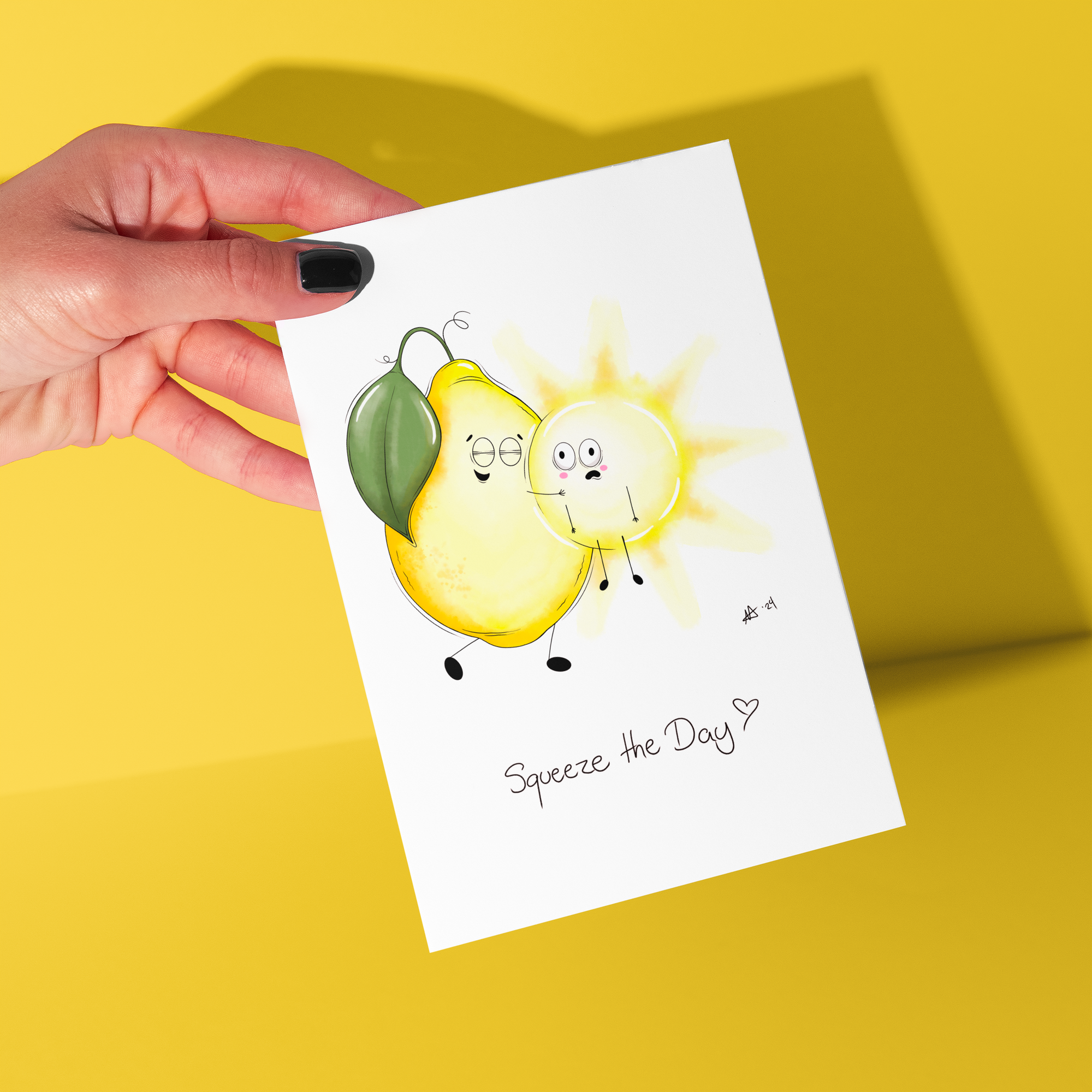"Squeeze the Day" - Greeting Card / Small Print