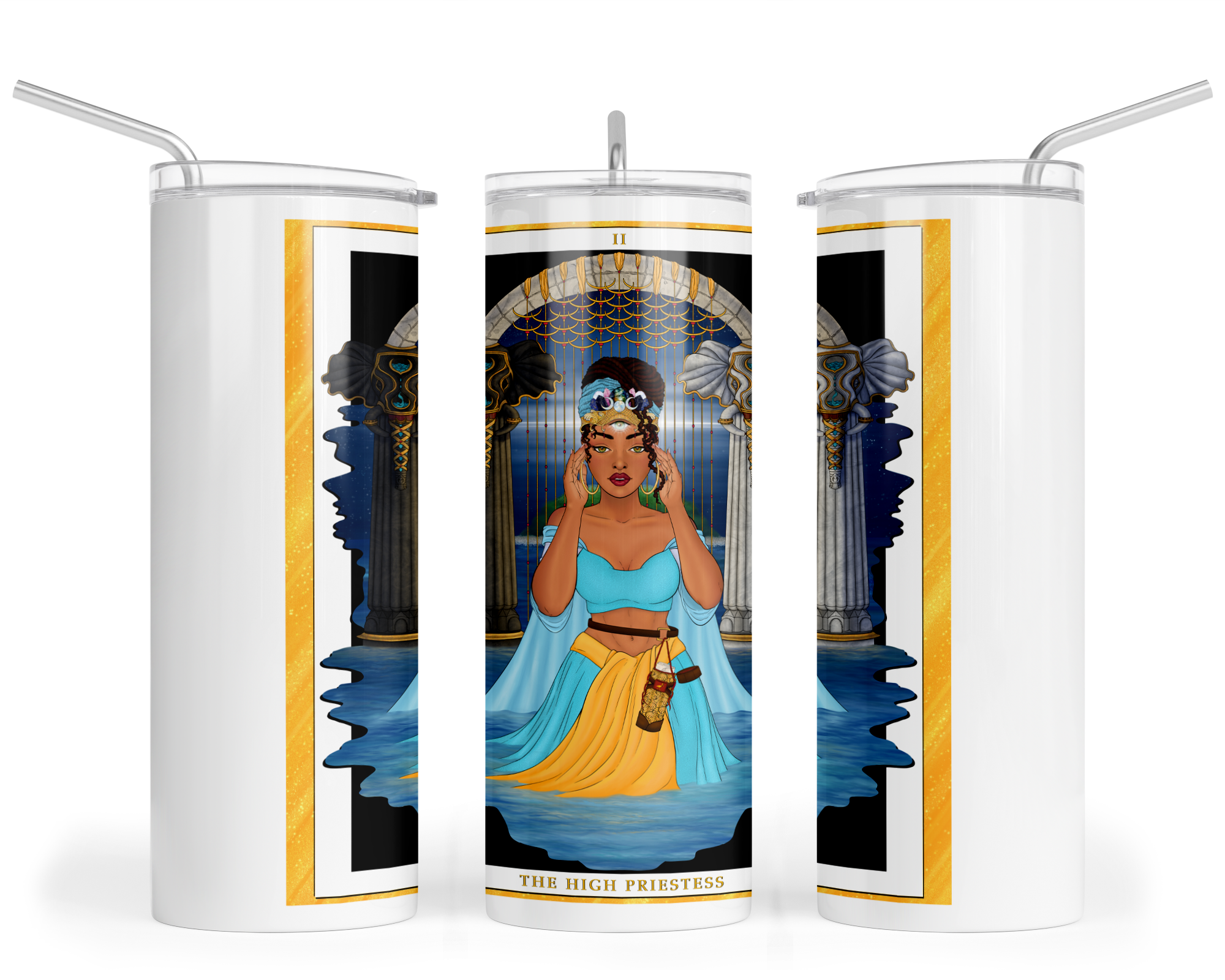 "The High Priestess" - Stainless Steel Tumbler