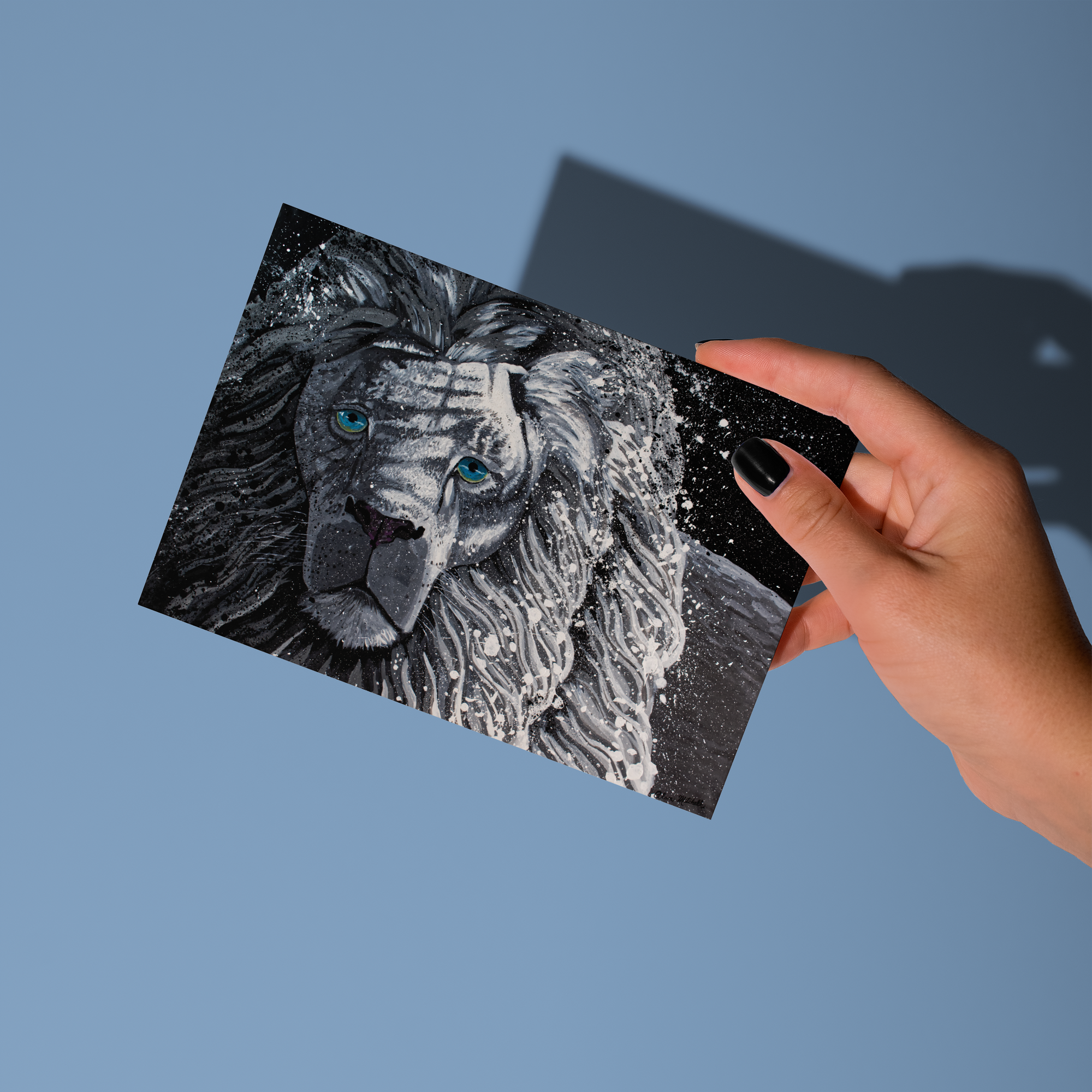 "White Lion" - Greeting Card
