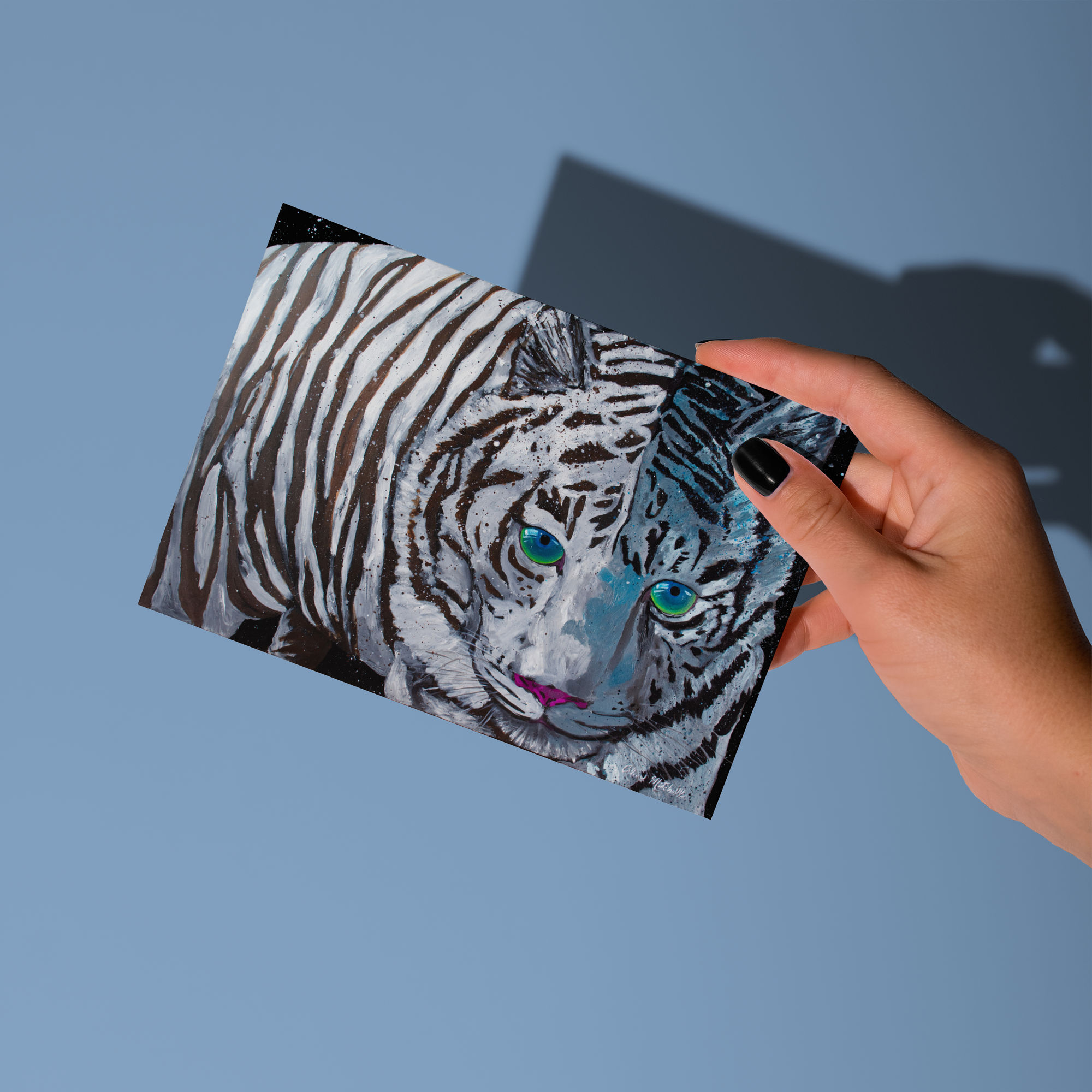 "White Tiger" - Greeting Card
