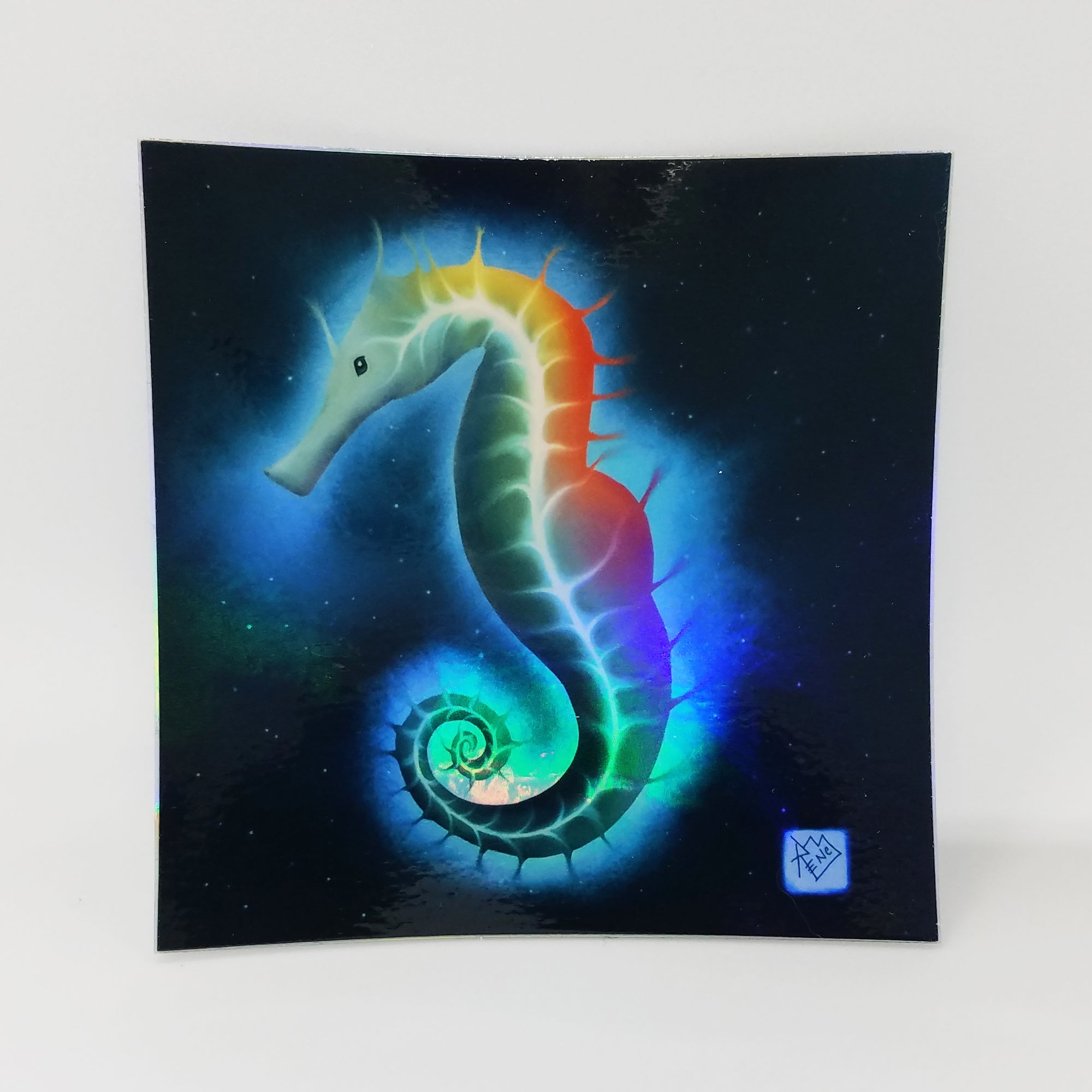 "Seahorse Energy" - Holographic Sticker
