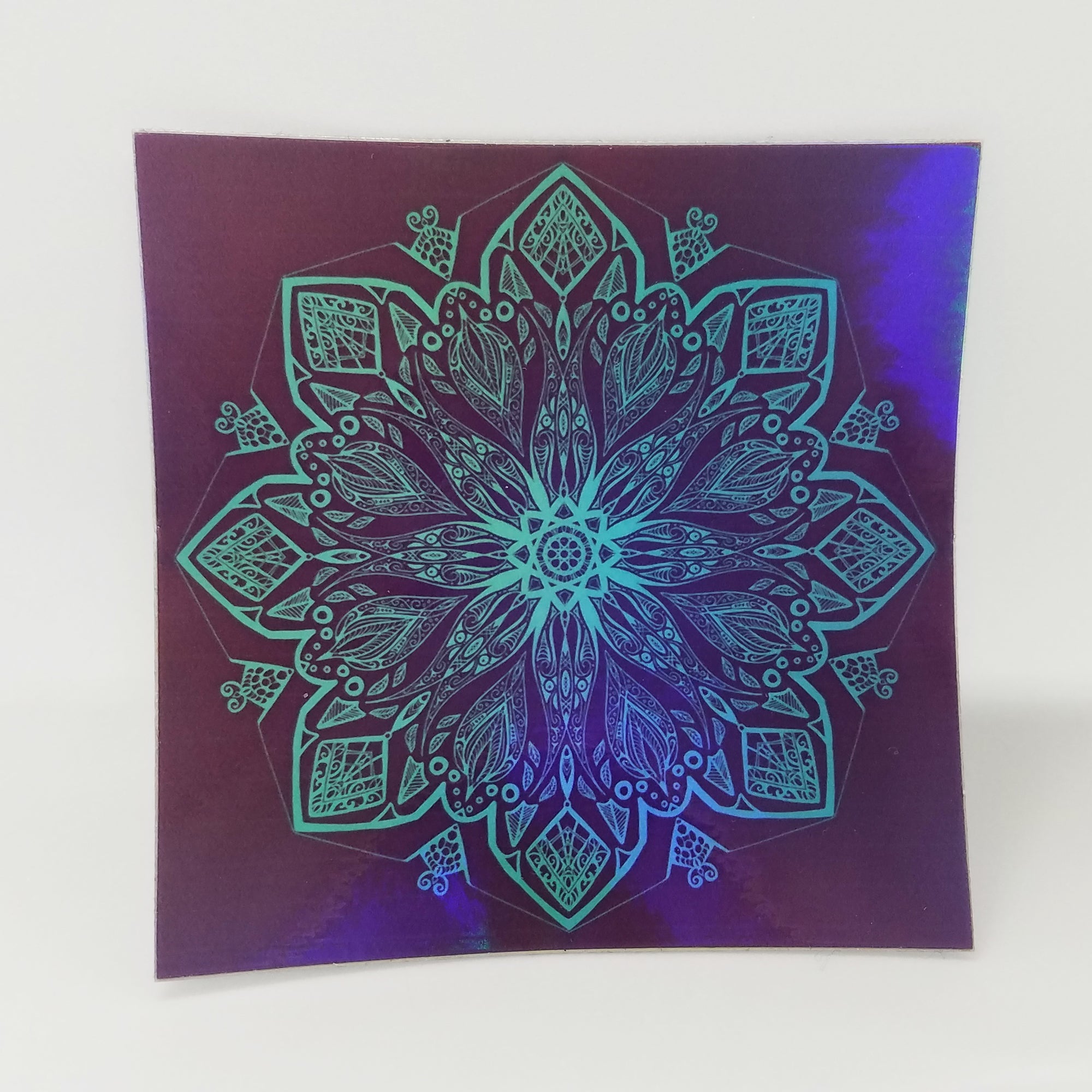 Blue and Purple Mandala - Holographic Sticker