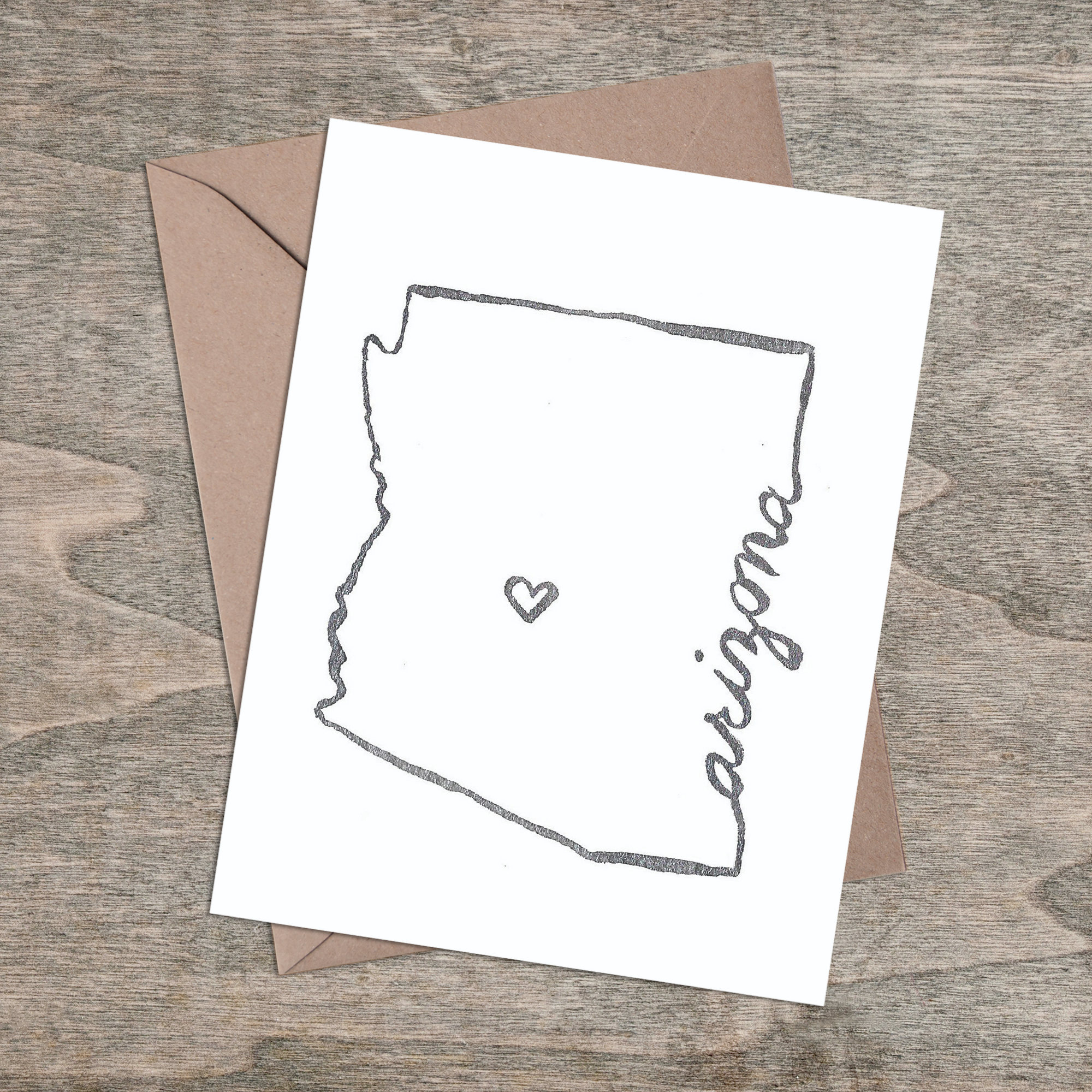Arizona Script State - Greeting Card (Single or Pack)