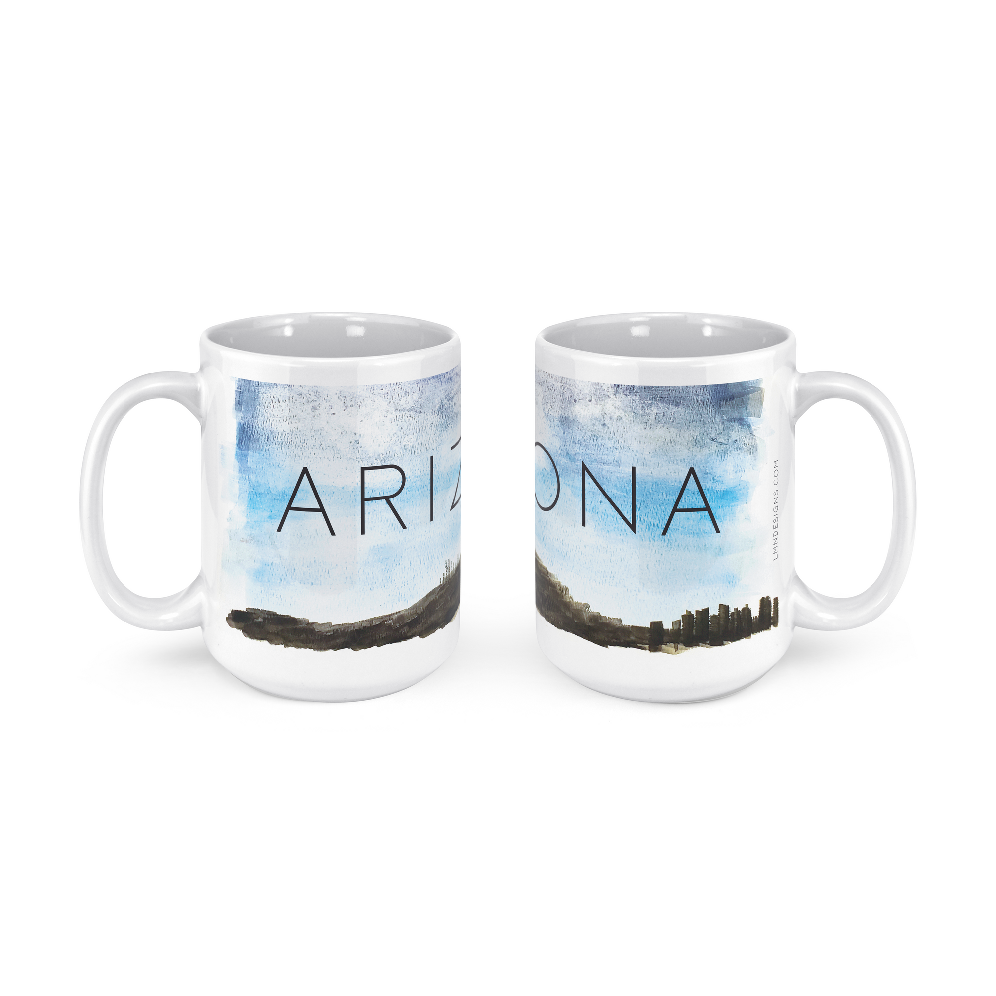 Arizona Skyline Watercolor - 15oz Coffee Mug