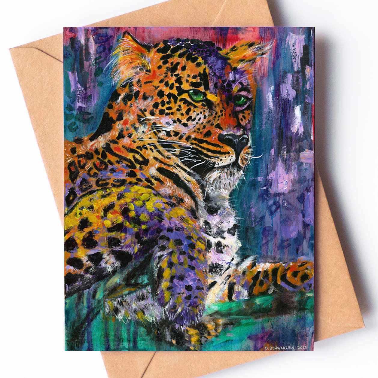 "Ava the Royal Leopard" - Greeting Card (Single or Pack)