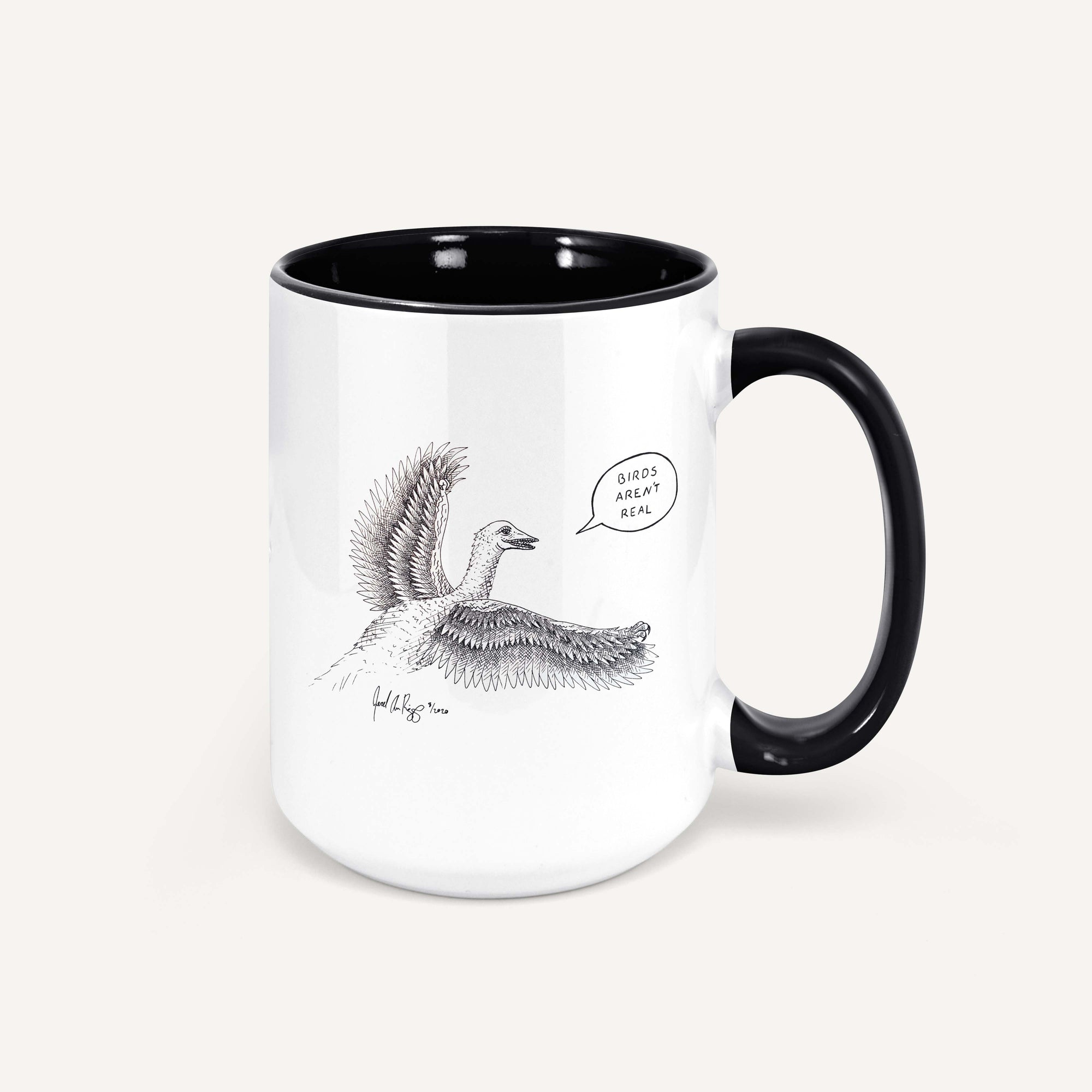 "Birds Aren't Real" (Conspiracy Dinos) - 15oz Coffee Mug