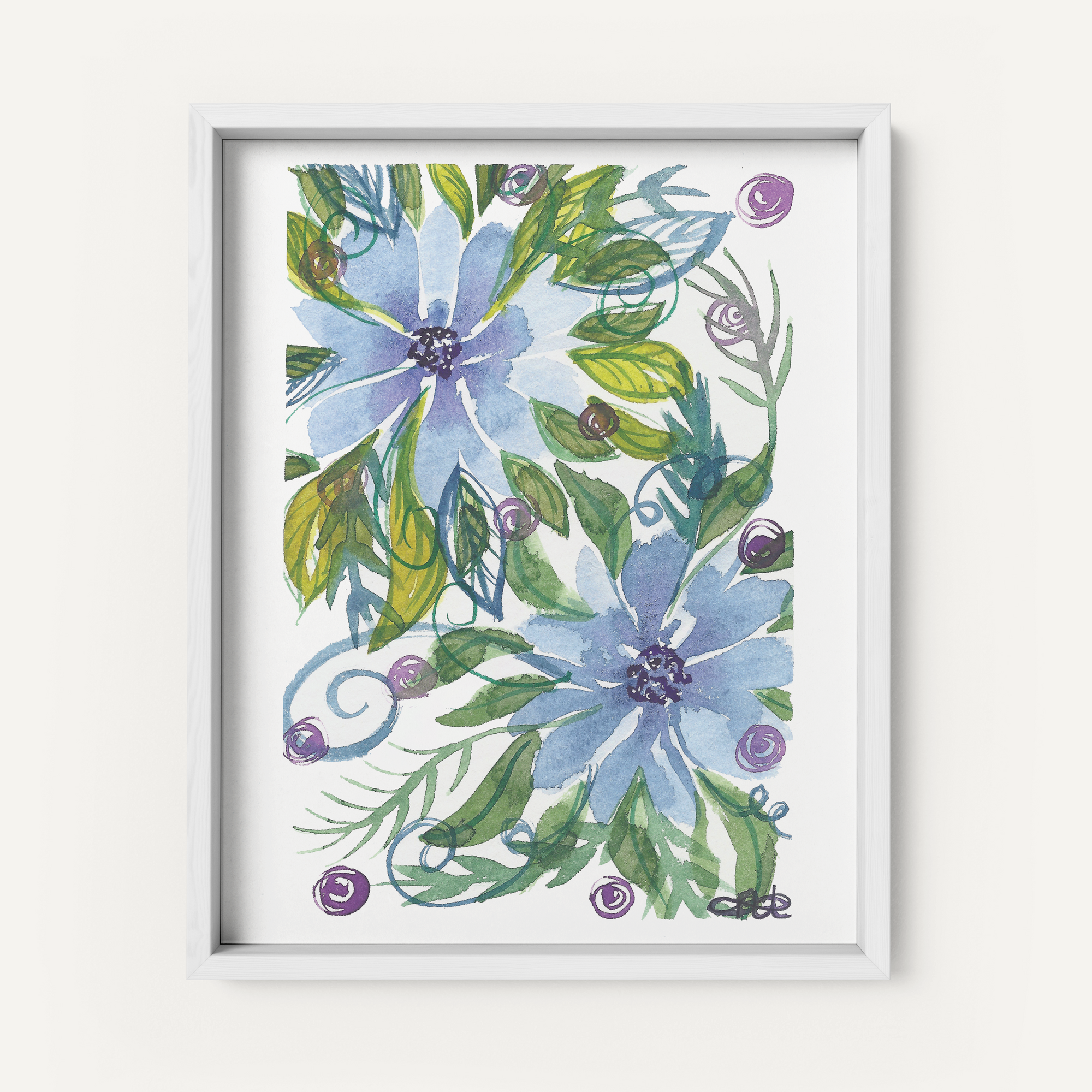 "Blue Flowers" - Fine Art Print
