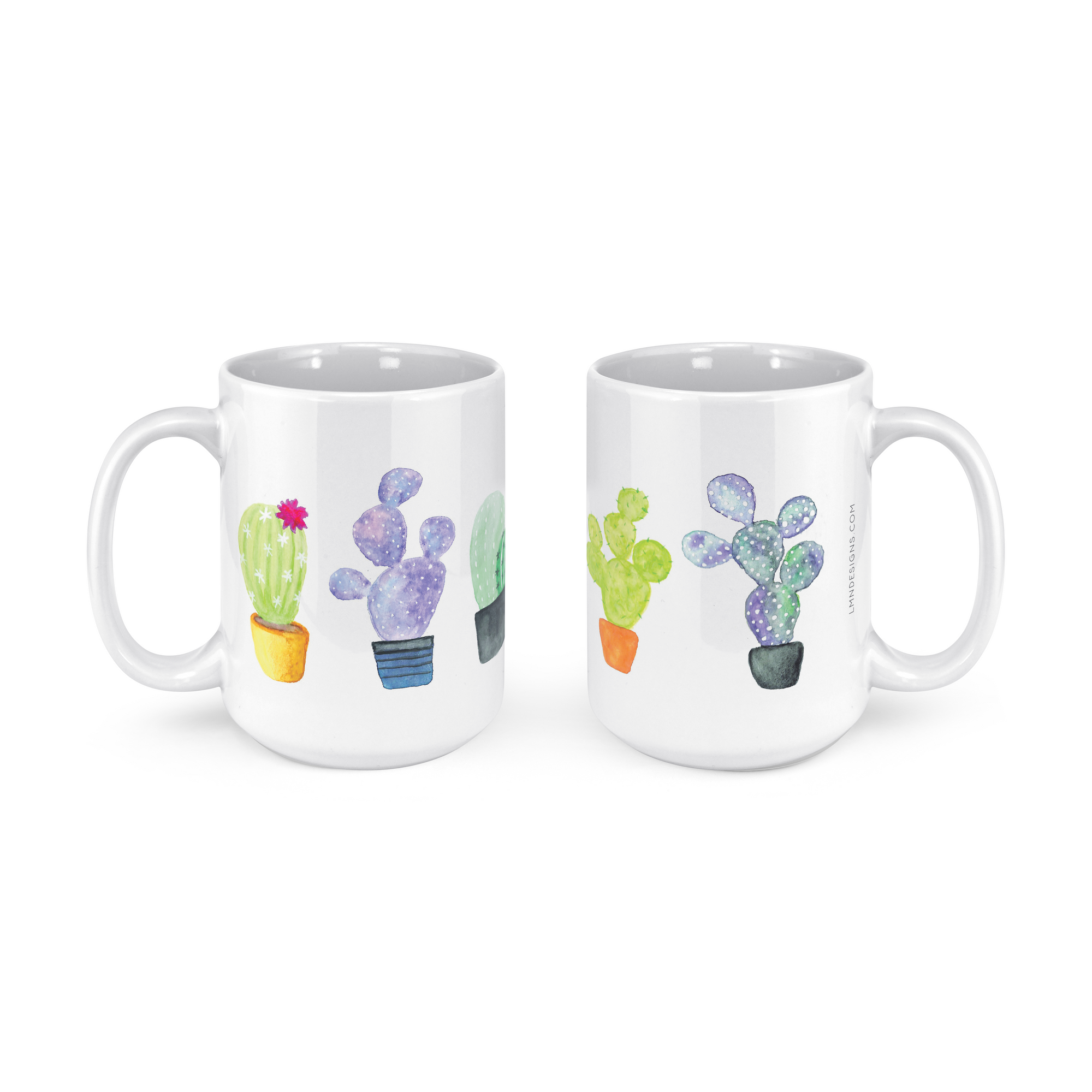 Watercolor Cactus - 15oz Coffee Mug