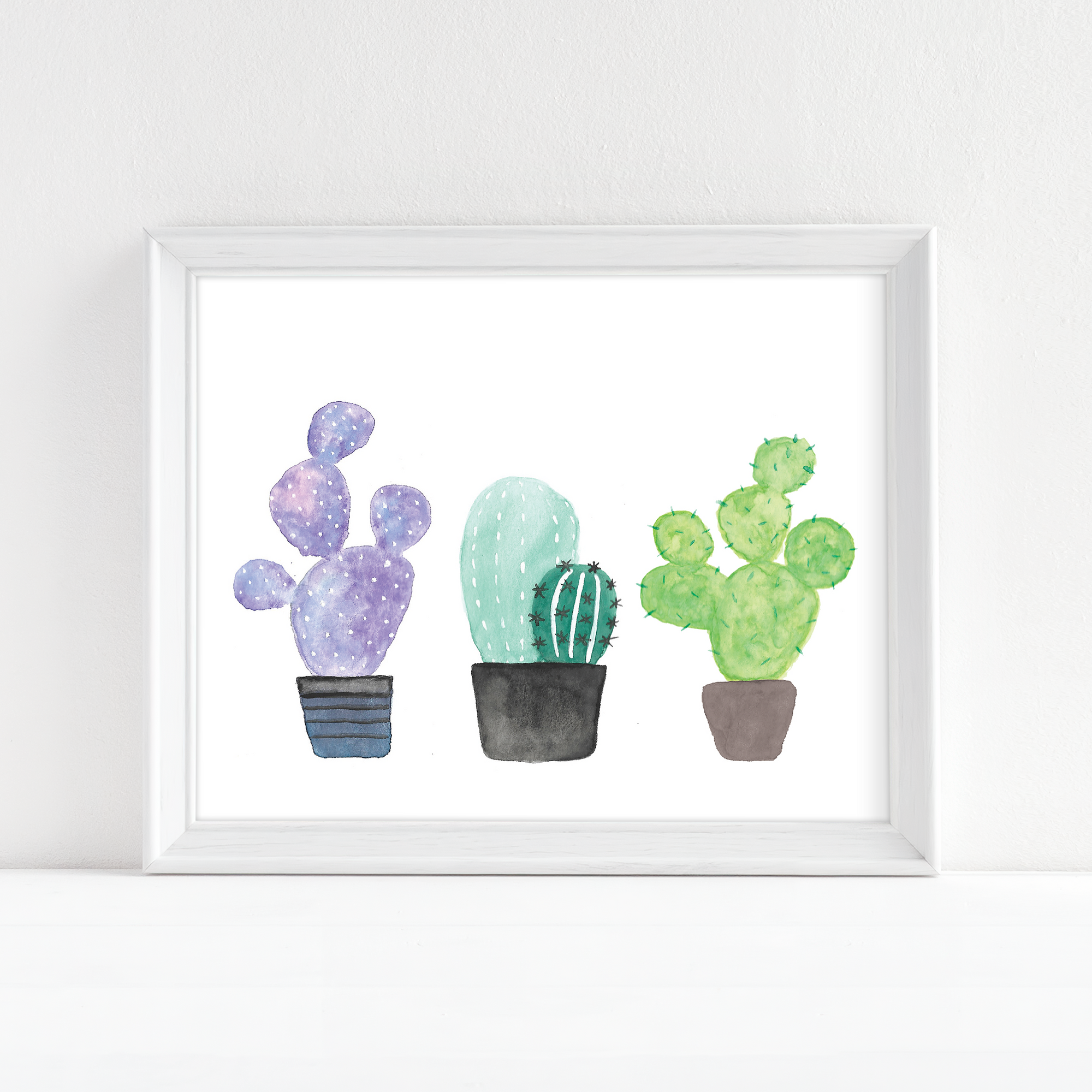 Watercolor Cactus - Fine Art Print