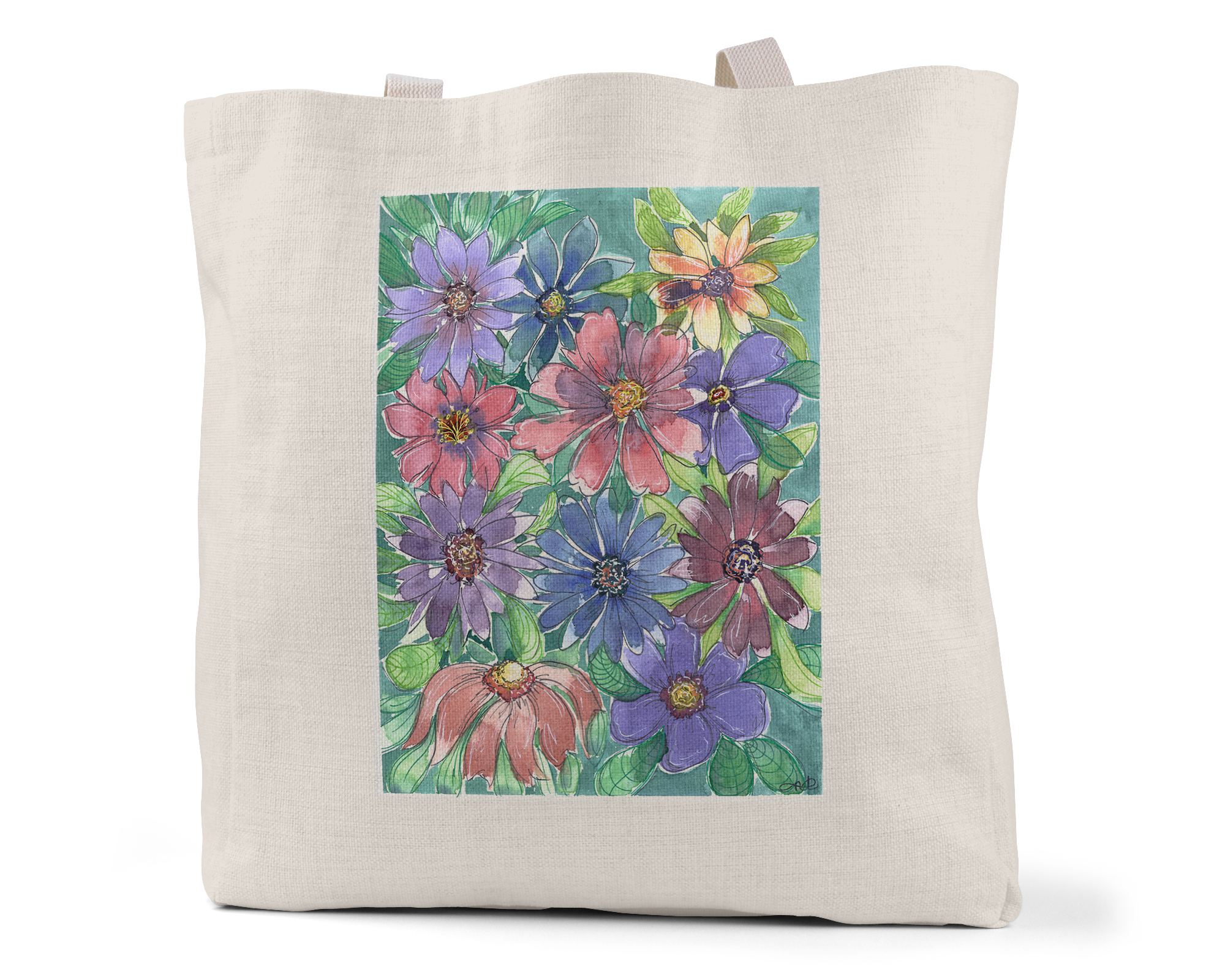 "Colorful Florals" - Tote Bag (Multiple styles available!)