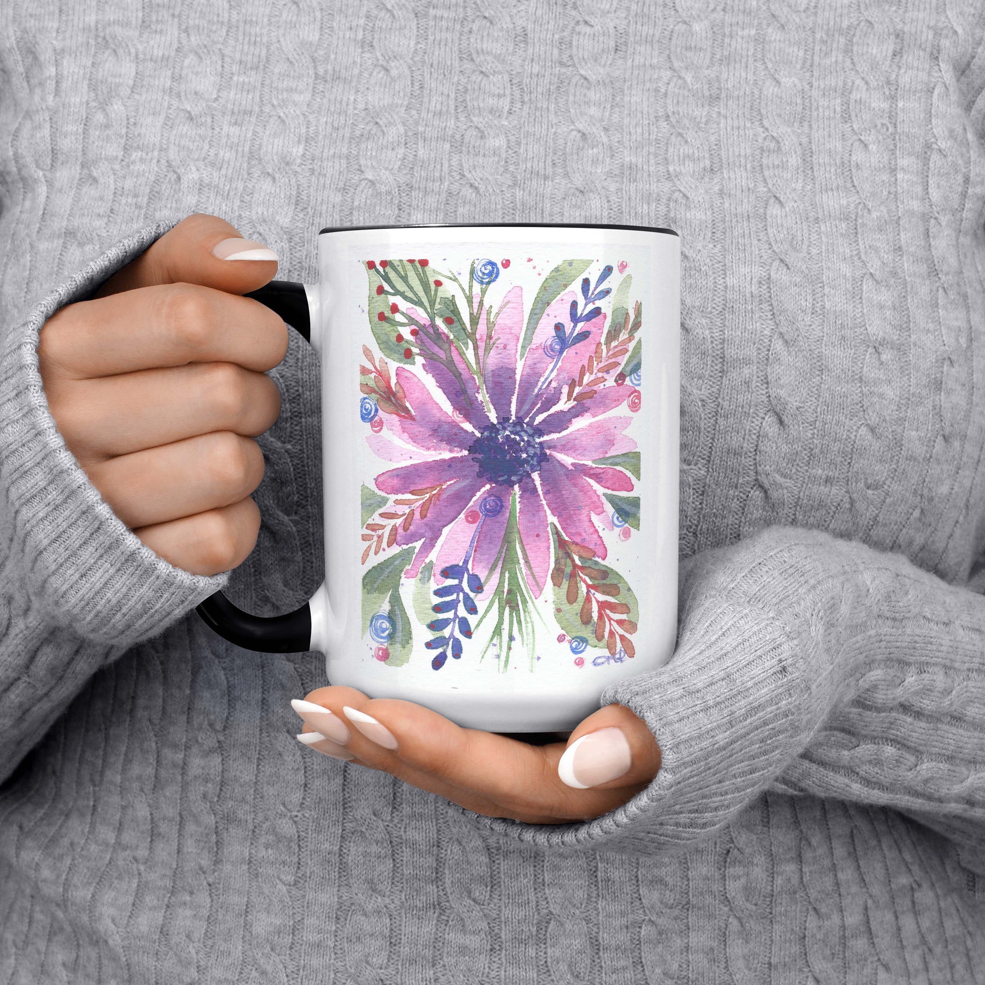 "Lavender Delight" - 15oz Coffee Mug