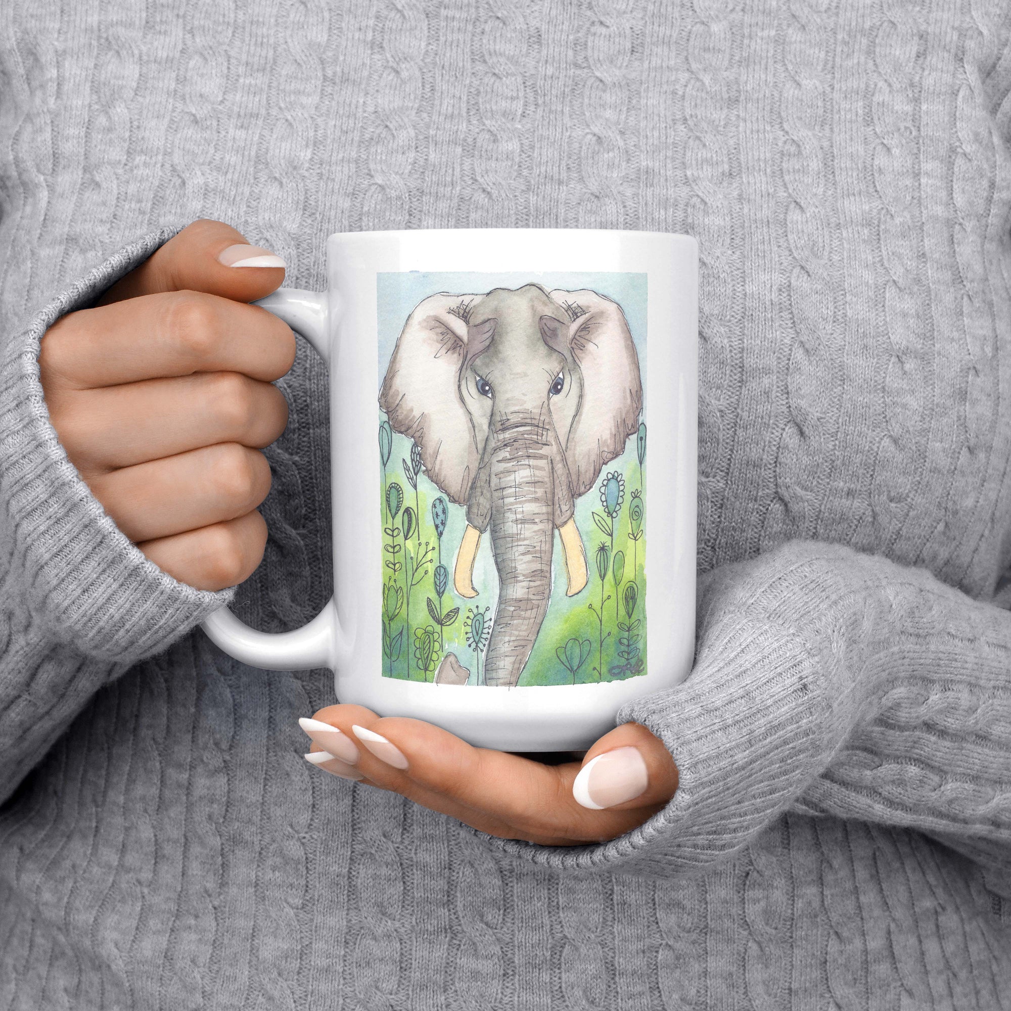 "Eli the Elephant" - 15oz Coffee Mug