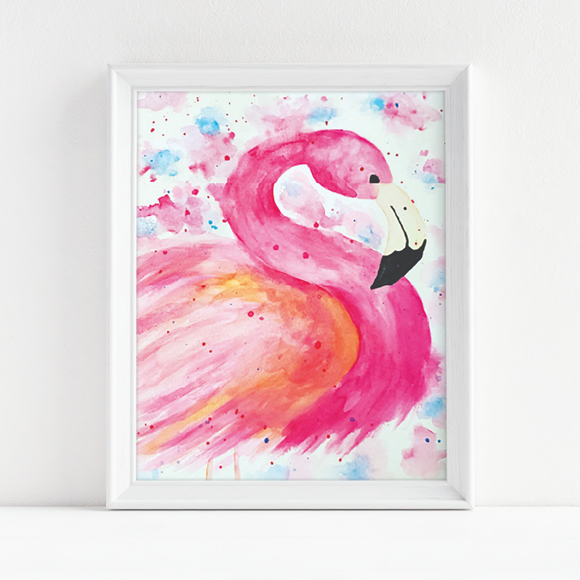 Flamingo Watercolor - Fine Art Print