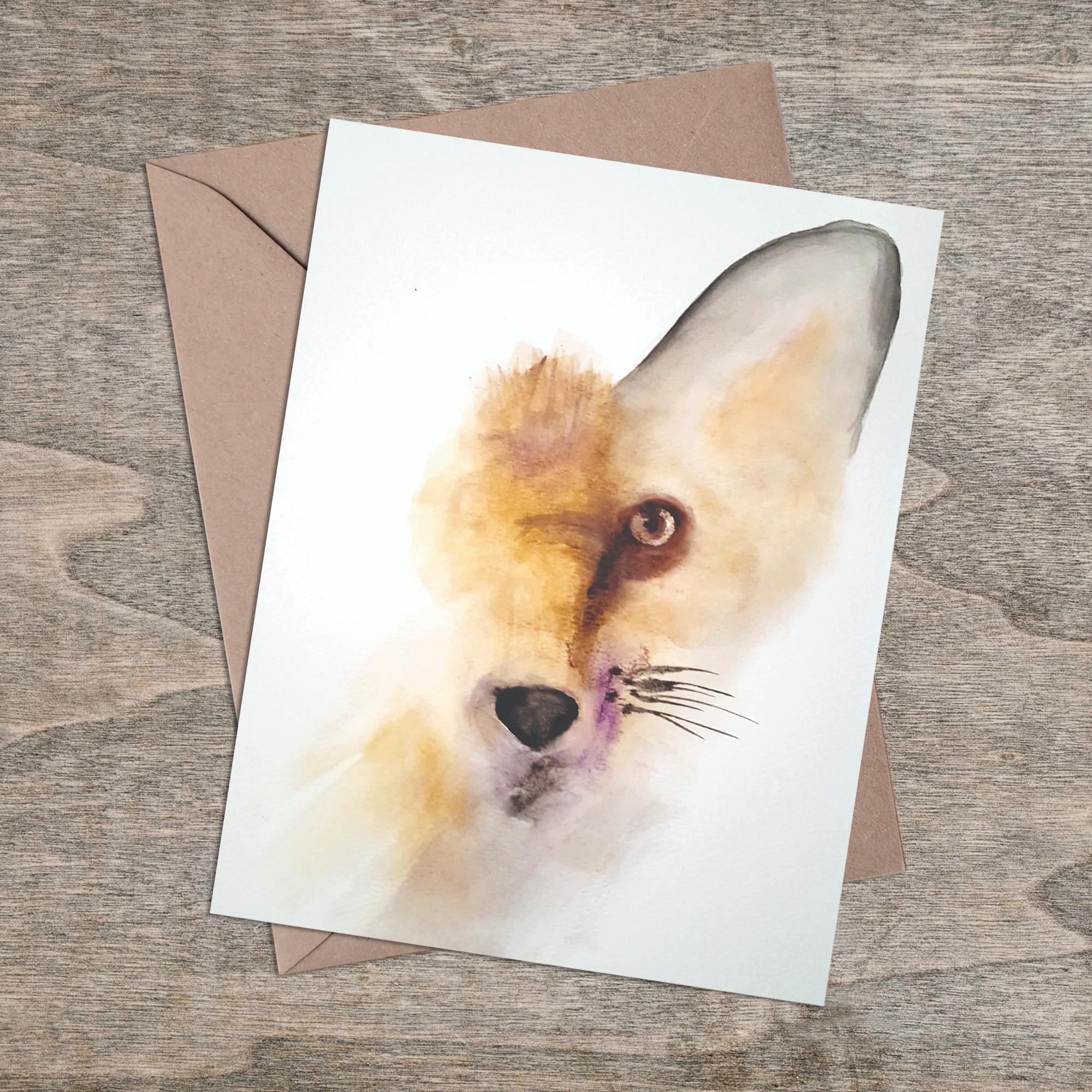 Fox Watercolor - Greeting Card (Single or Pack)