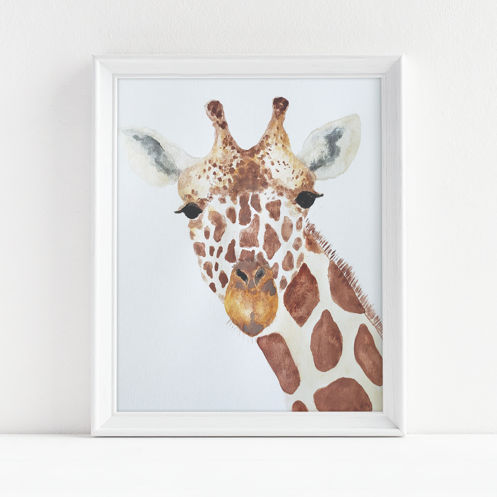 Giraffe Watercolor - Fine Art Print