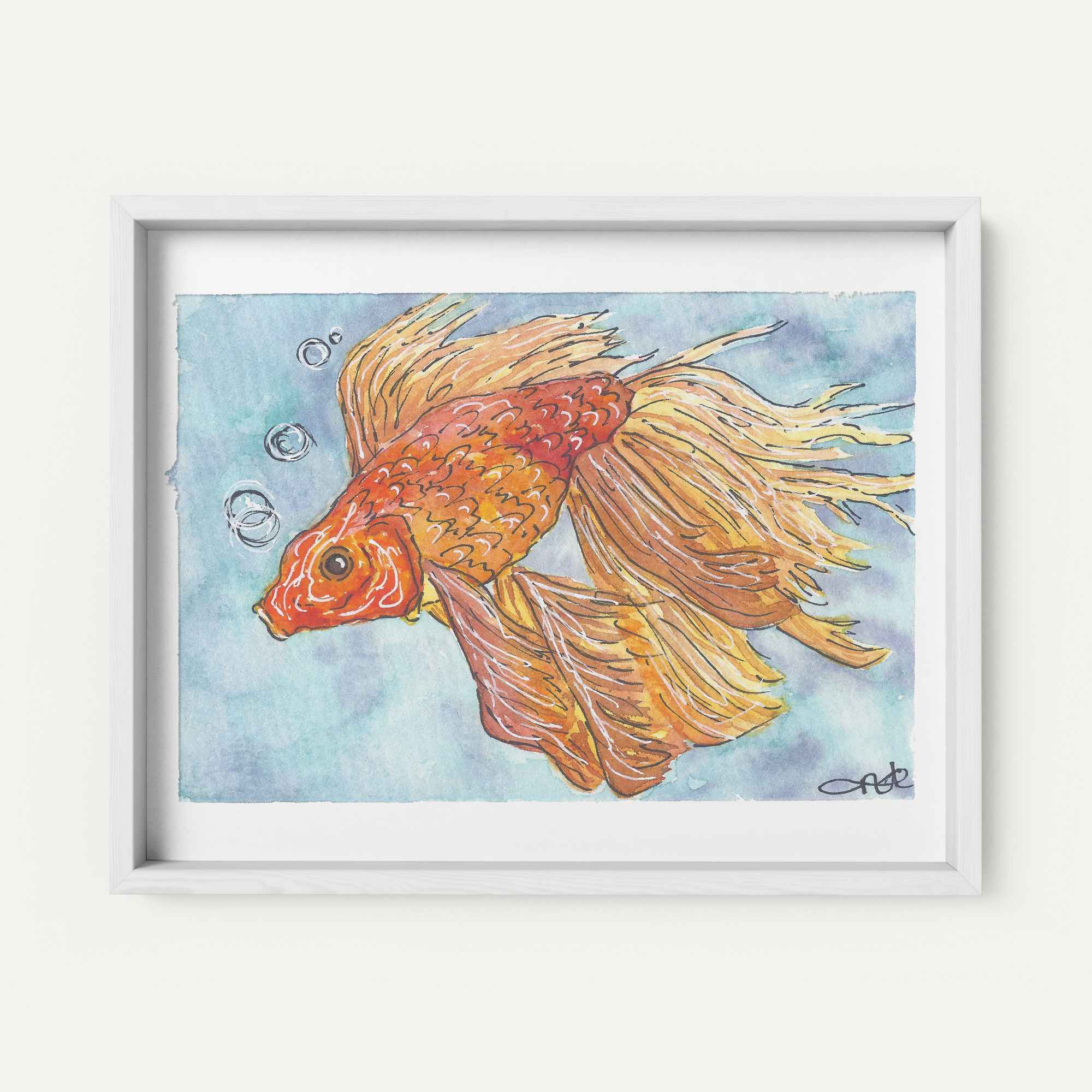"Goldie the Goldfish" - Fine Art Print