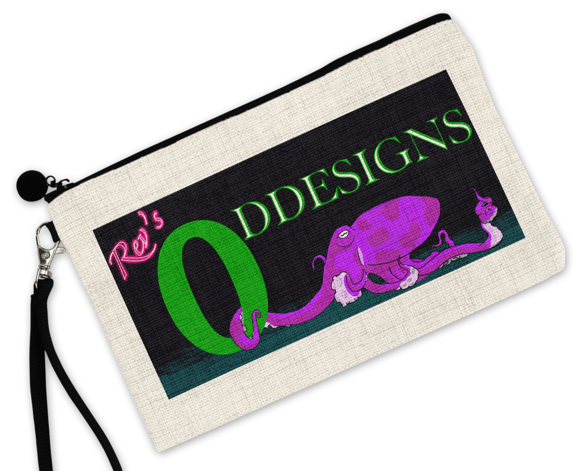 Rev’s Oddesigns Octo Logo - Linen Hand Bag