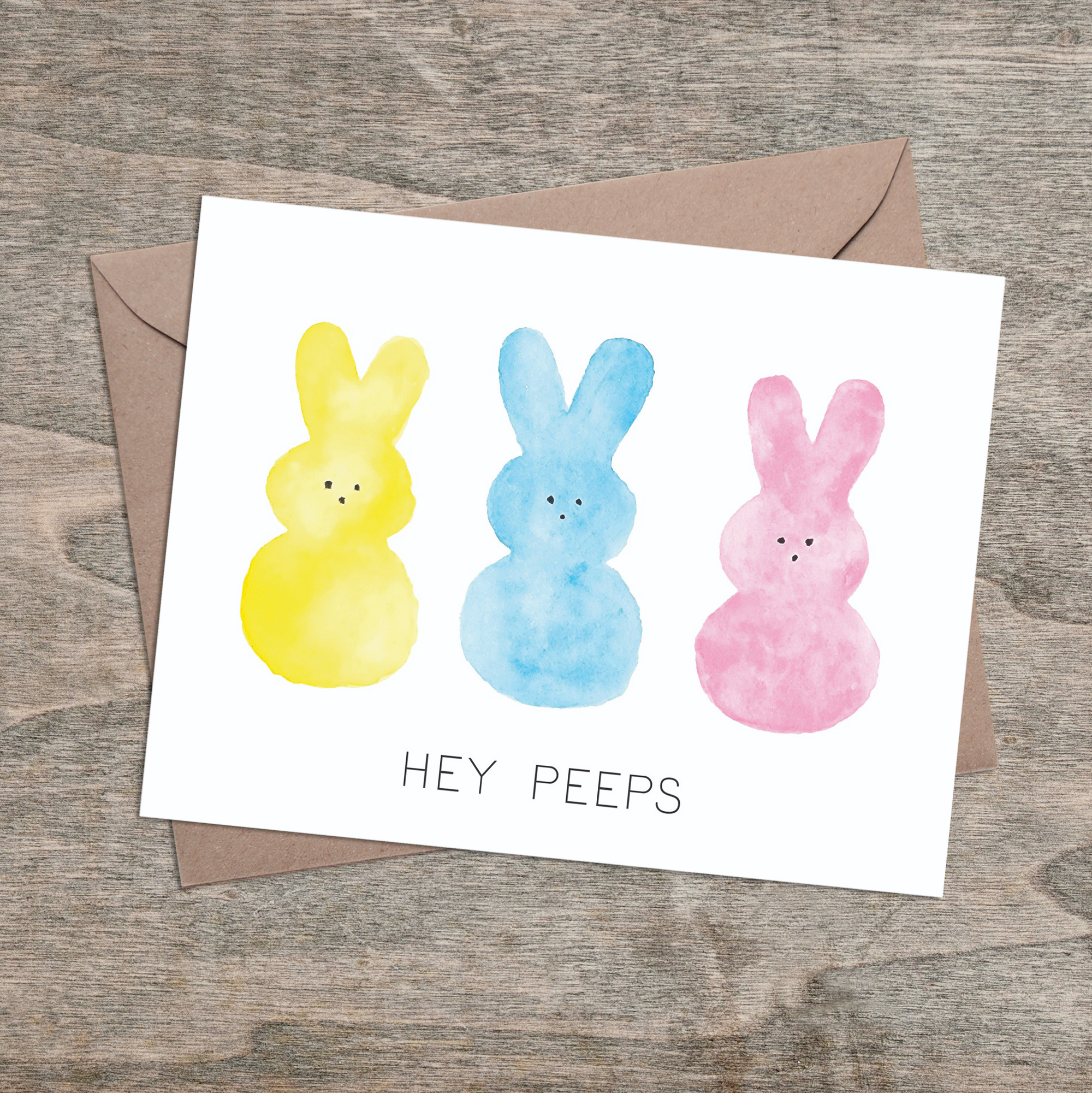 "Hey Peeps" - Greeting Card (Single or Pack)
