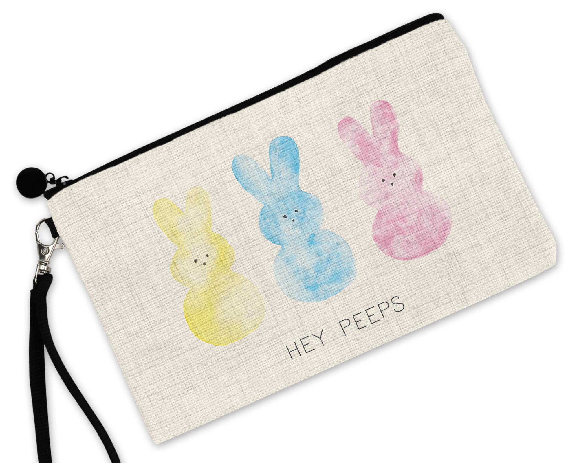 "Hey Peeps" - Linen Hand Bag