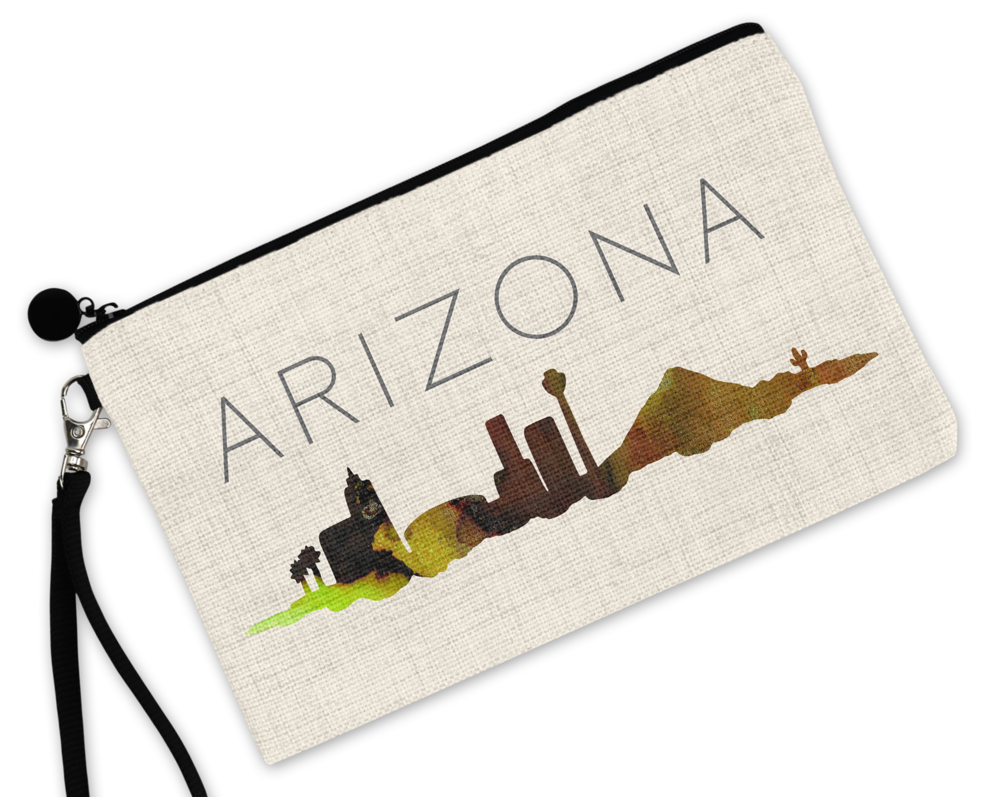 Arizona Alcohol Ink Skyline - Linen Hand Bag